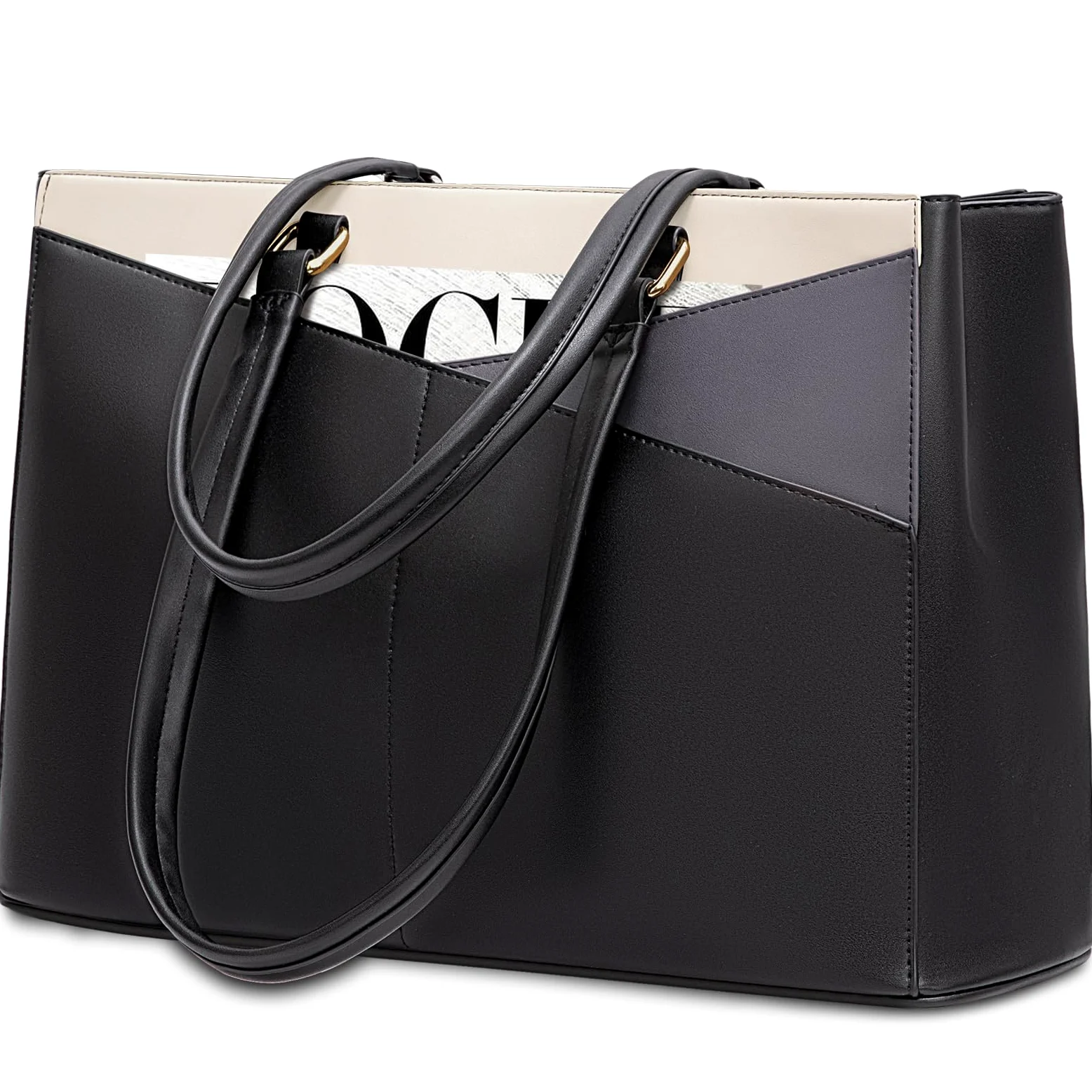 LOVEVOOK Borsa per computer portatile per le donne 15.6 Pollice Tote Bags Borsa in Pelle Impermeabile Valigetta Computer Donne Business Office Work Bag