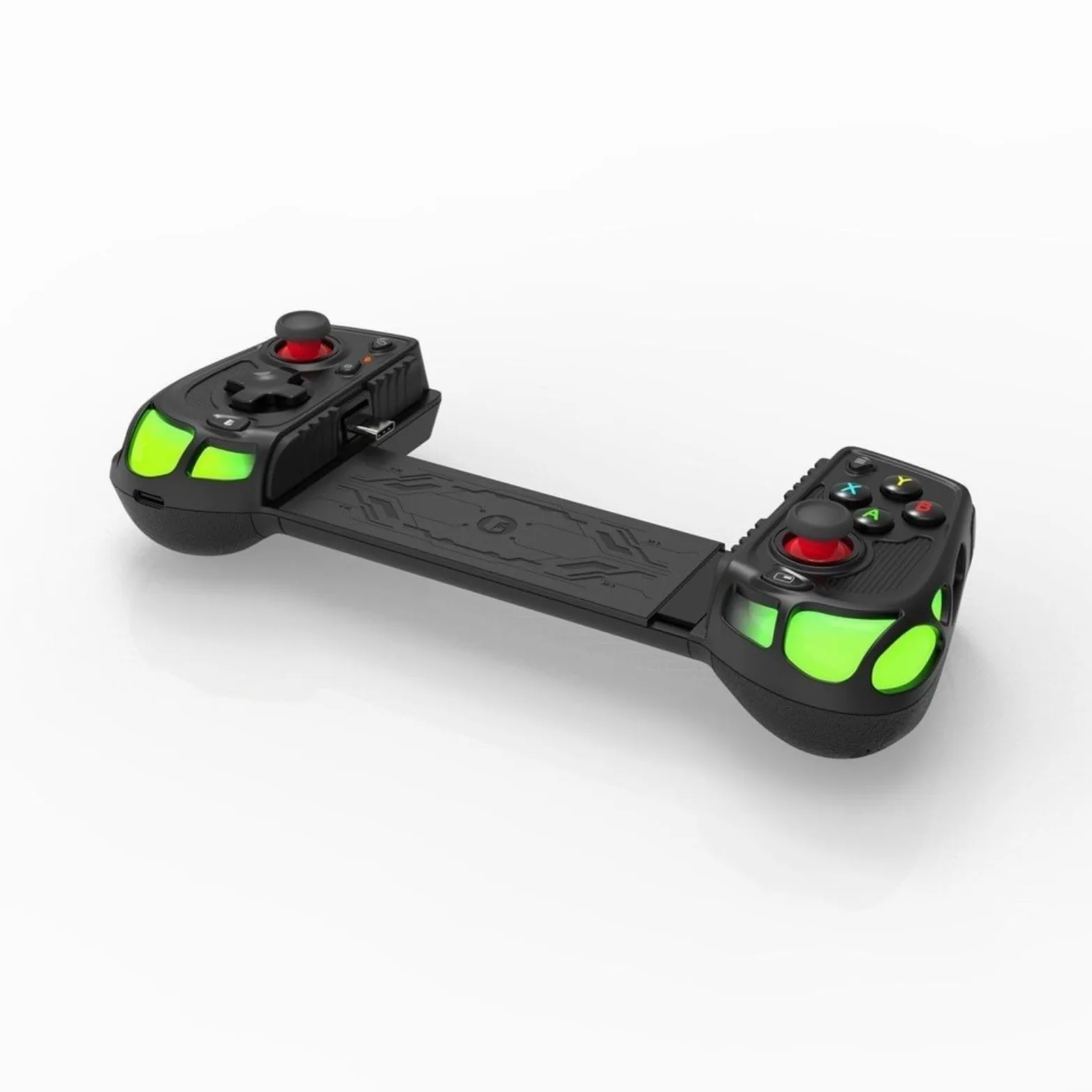 Controller di gioco mobile con joystick Dual Hall per Android e iOS, design ergonomico in ABS, controllo preciso per Battle Royale, compatto, 21 x 9 x 9 cm, nero