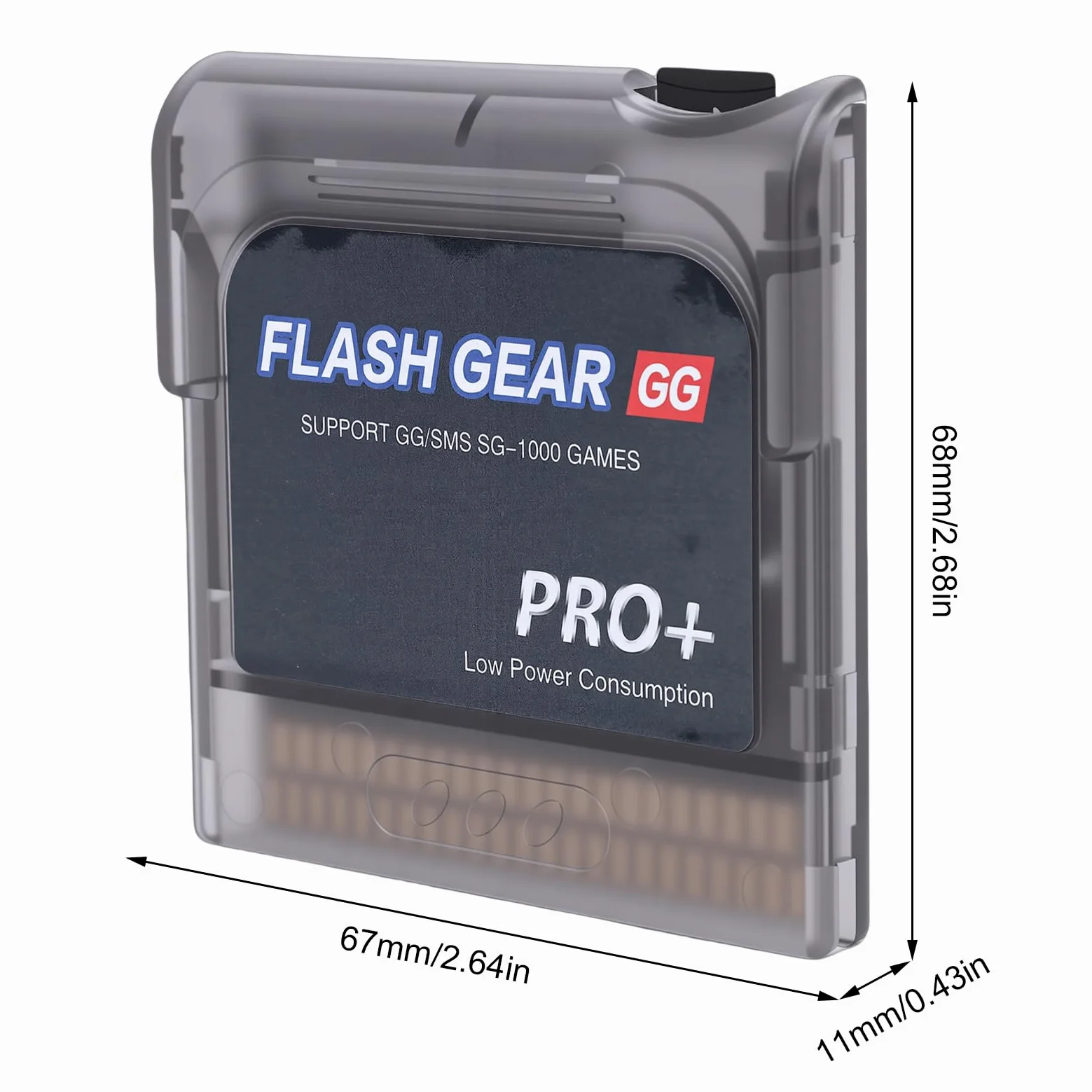 Fabater Carrello Flash, Cartuccia di Gioco Flash 600 in 1 con Memoria Integrata da 4 GB, Supporto per Console GG Game Gear, Sistemi SMS e SG