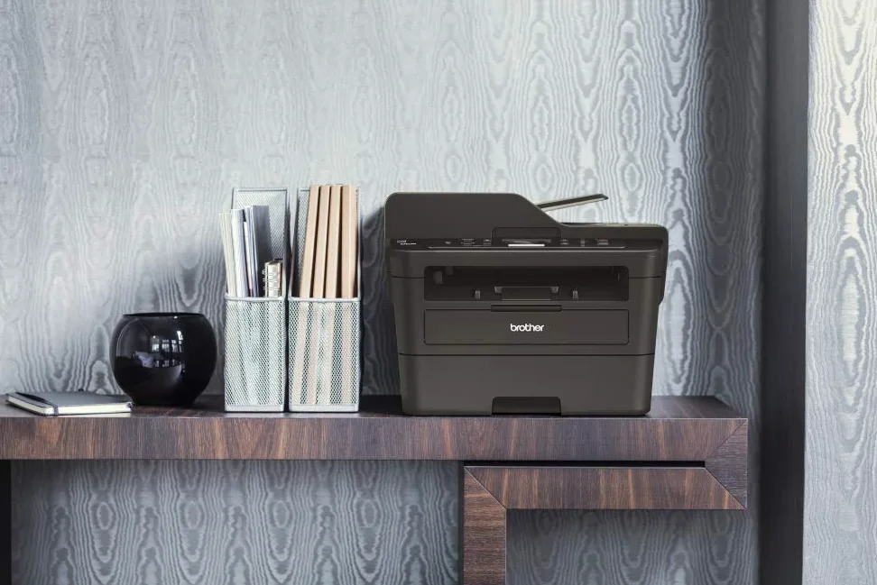 Brother DCPL2550DN Stampante Multifunzione Laser 3 in 1 Bianco e Nero, 34 ppm con Scheda di Rete Cablata (no WiFi), Stampa Fronte/Retro Automatica, ADF da 50 Fogli e Display LCD
