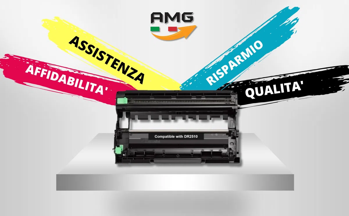 Tamburo NON CARTUCCIA Compatibile DR2510 Drum per Brother HL-L2400DWE,HL-L2445DW,DCP-L2620DW,DCP-L2660DW,DCP-L2665DW,MFC-L2800DW,MFC-L2827DWXL,MFC-L2835DW,MFC-L2860DWE