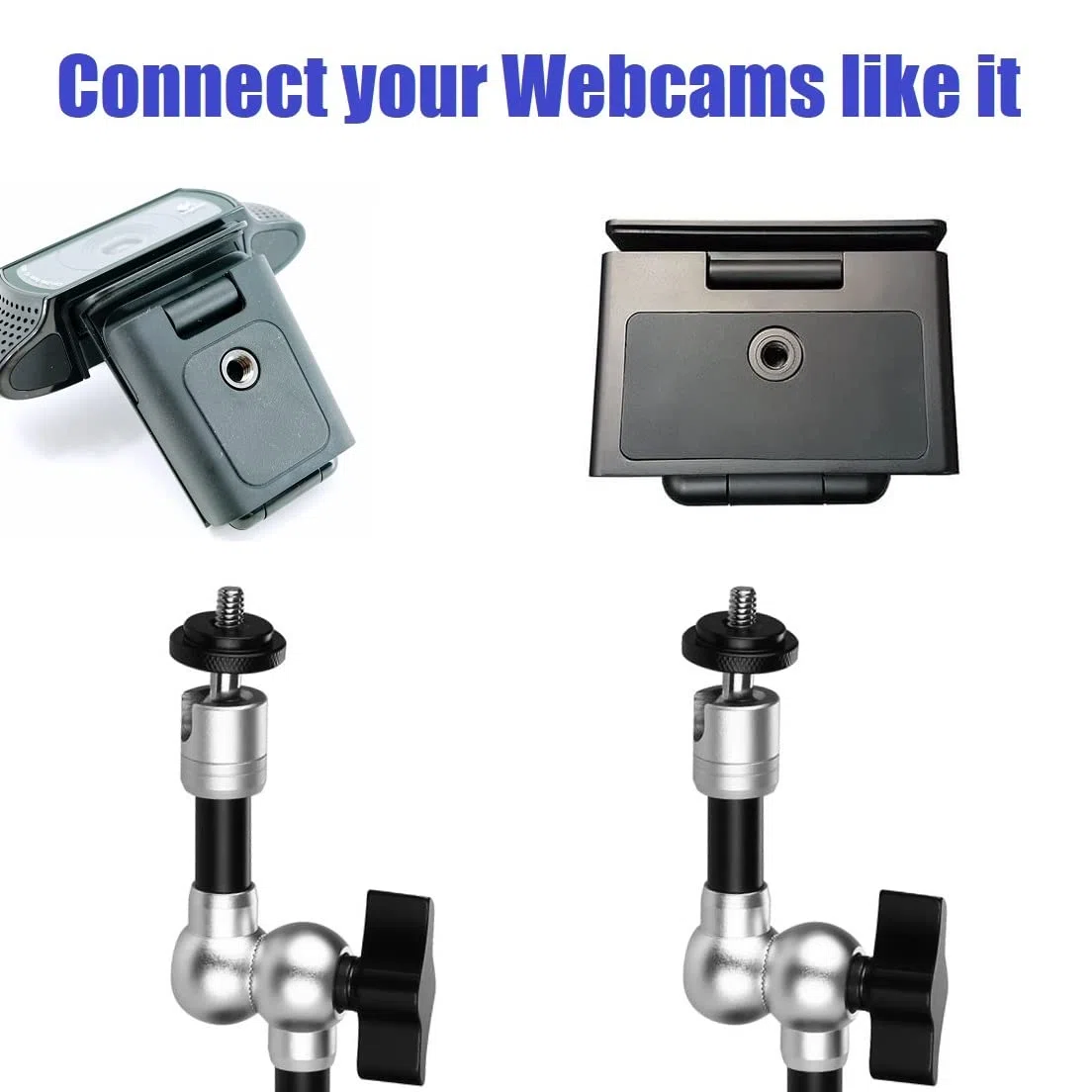 Supporto magnetico per webcam, braccio magico da 18 cm con supporto magnetico a ventosa compatibile con webcam Logitech C920s StreamCam Brio C925e C922x C930e C930 C920 C615