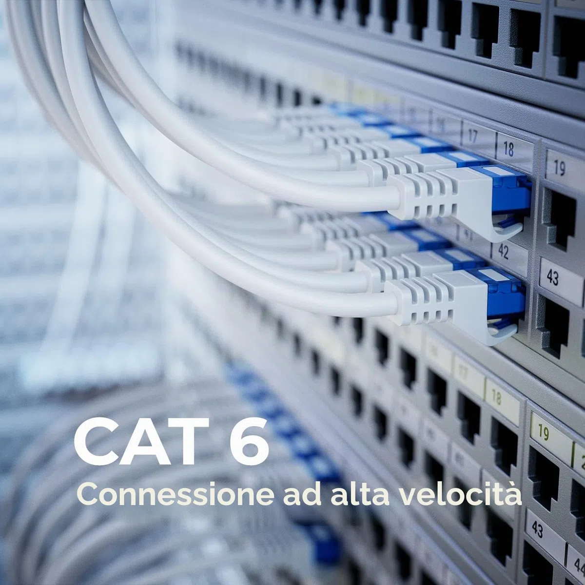 deleyCON 10x 0,5m Set Cavo Rete CAT6 - Cavo LAN CAT-6 RJ45 U-UTP Corto 50cm Patch Ethernet DSL Switch Router Modem Repeater Patchpanel - Bianco