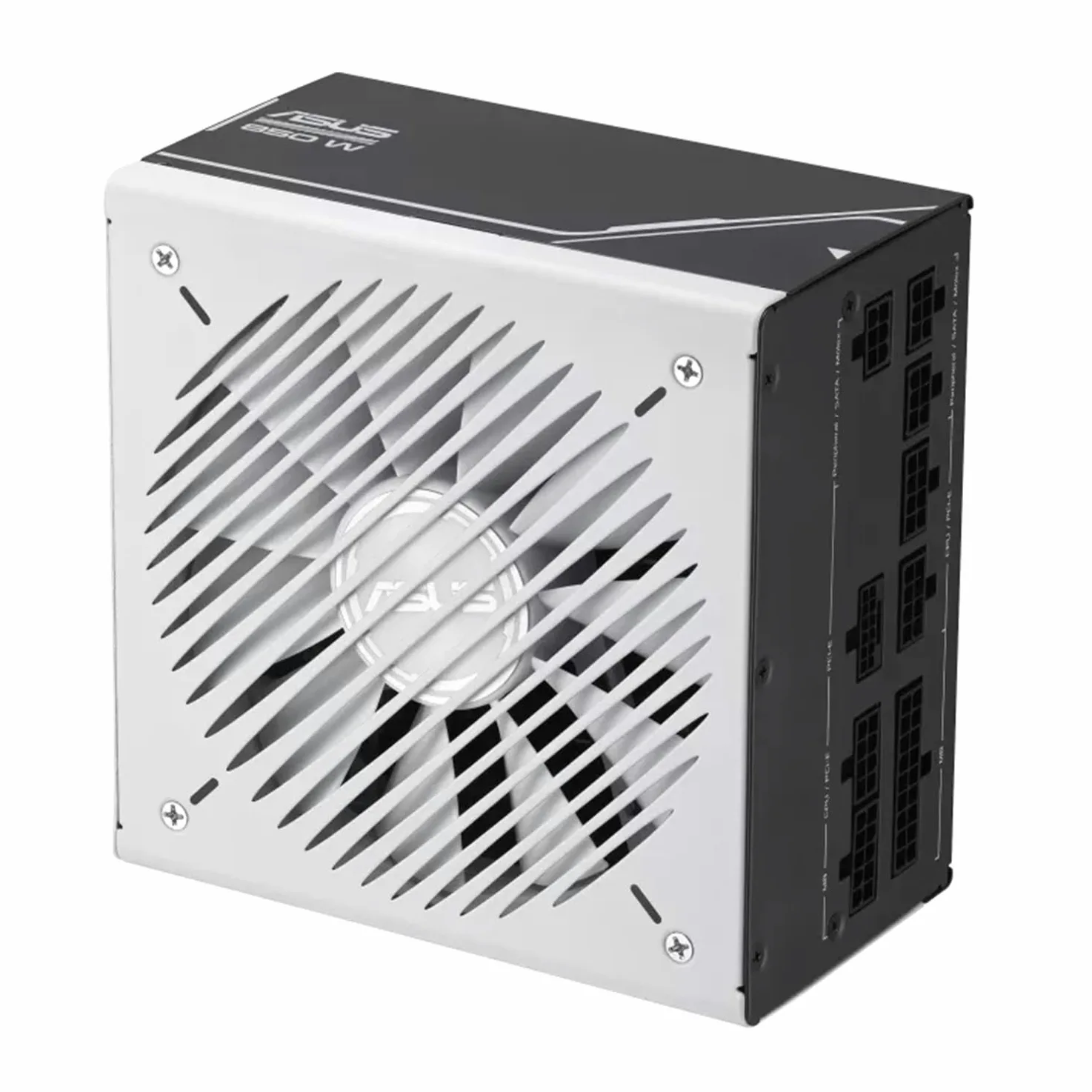 ASUS Prime 850W Gold, Alimentatore Modulare per PC, 850W di Potenza, PCle Gen 5.0, 80 Plus Gold, Standard ATX 3.0, Ventola con Doppio Cuscinetto a Sfera, Bianco, PRIME-850W-GOLD