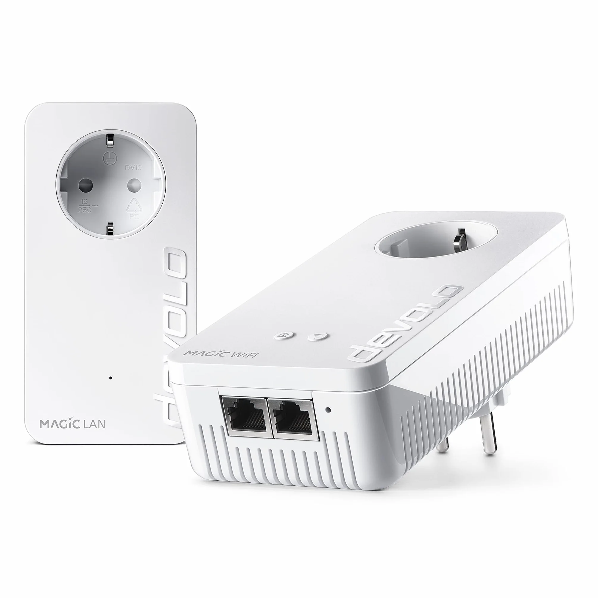 devolo Magic 2 WiFi 6 next Starter Kit, adattatore Wi-Fi Powerline, fino a 3.000 Mbps, presa Wi-Fi, 2 porte LAN Gigabit, bianco