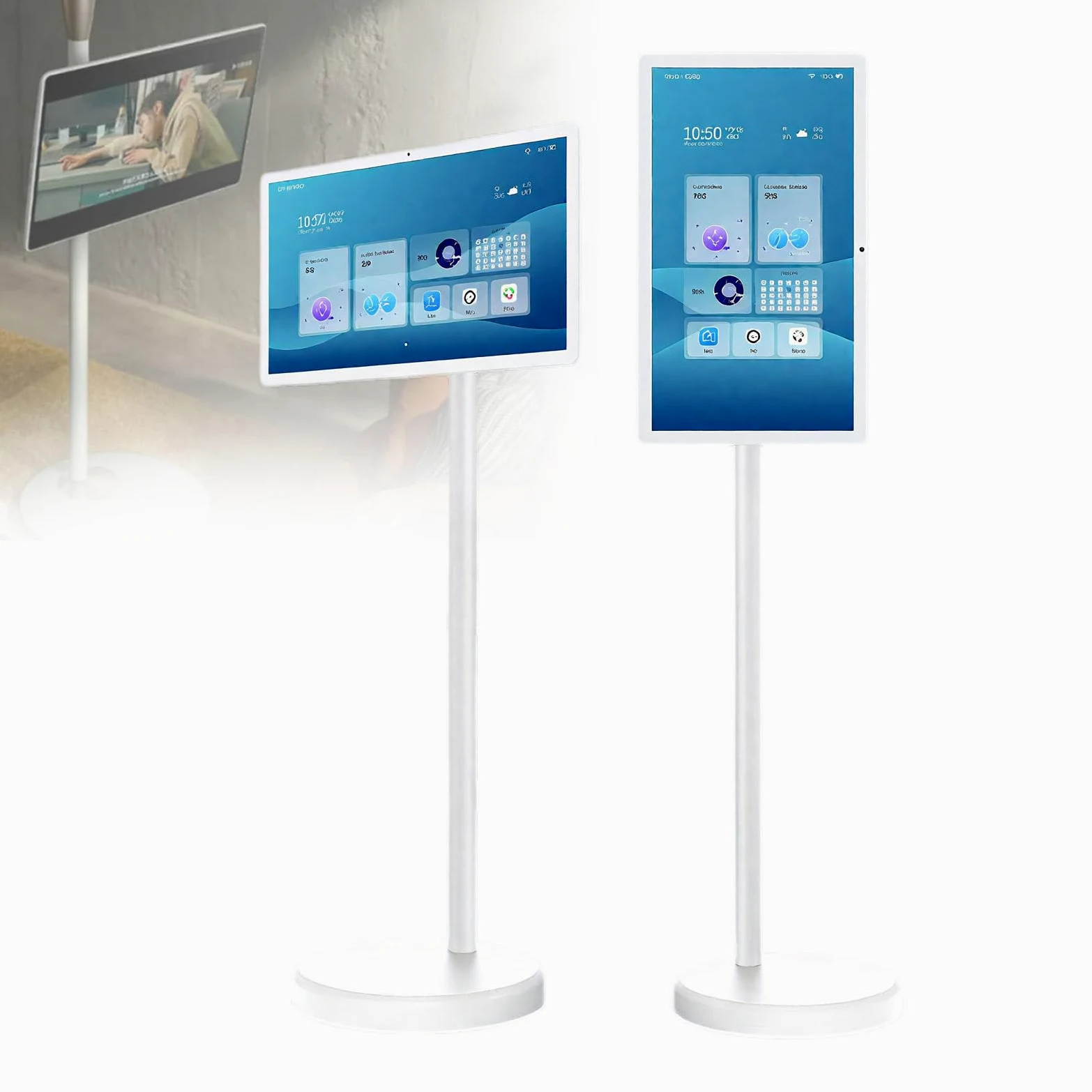 Monitor touch screen portatile con sistema operativo Android, batteria integrata, rotazione completa per intrattenimento e produttività in movimento