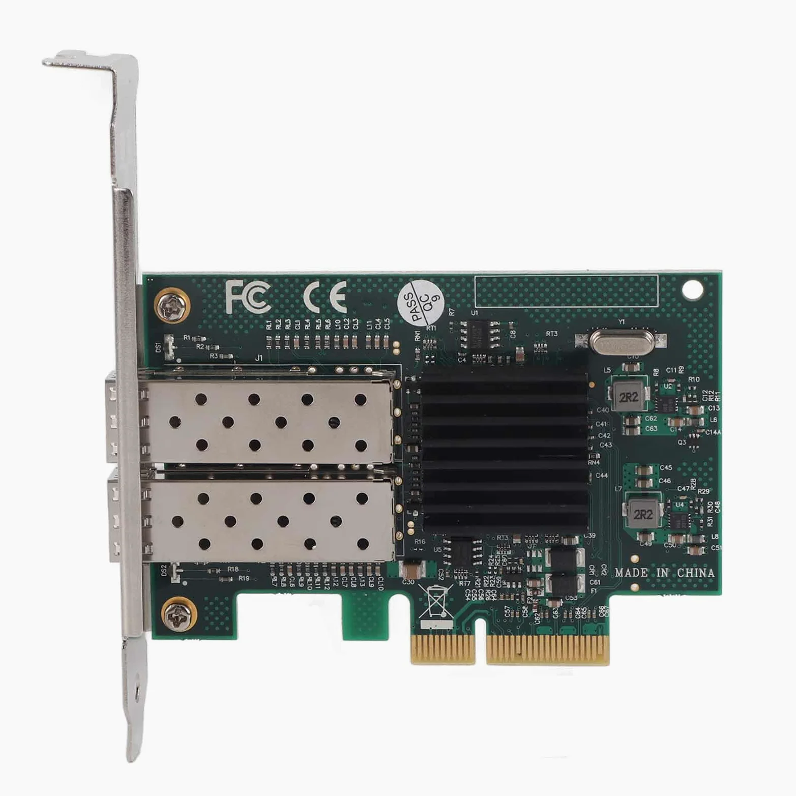 Scheda PCI-E Gigabit con Doppie Porte per 82576EB - Adattatore di Rete Veloce Adatto per PC e Server - Dissipatore di Calore in Metallo