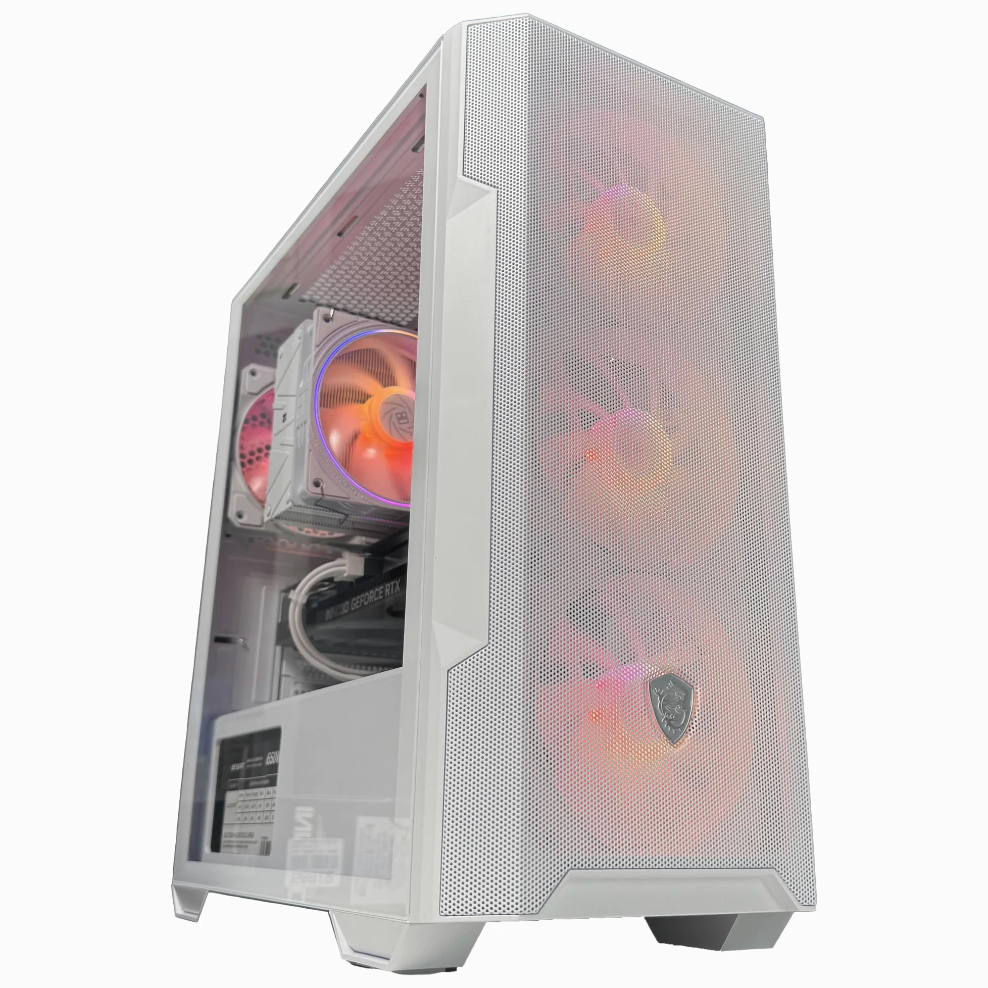 Golook PC Gaming Tokyo 3.2 Bianco - Ryzen 5 5600X / 16GB RAM / 1TB NVME M.2 / RTX 5060 8GB / B550M / 2 Ventole Raffreddamento - Computer Fisso