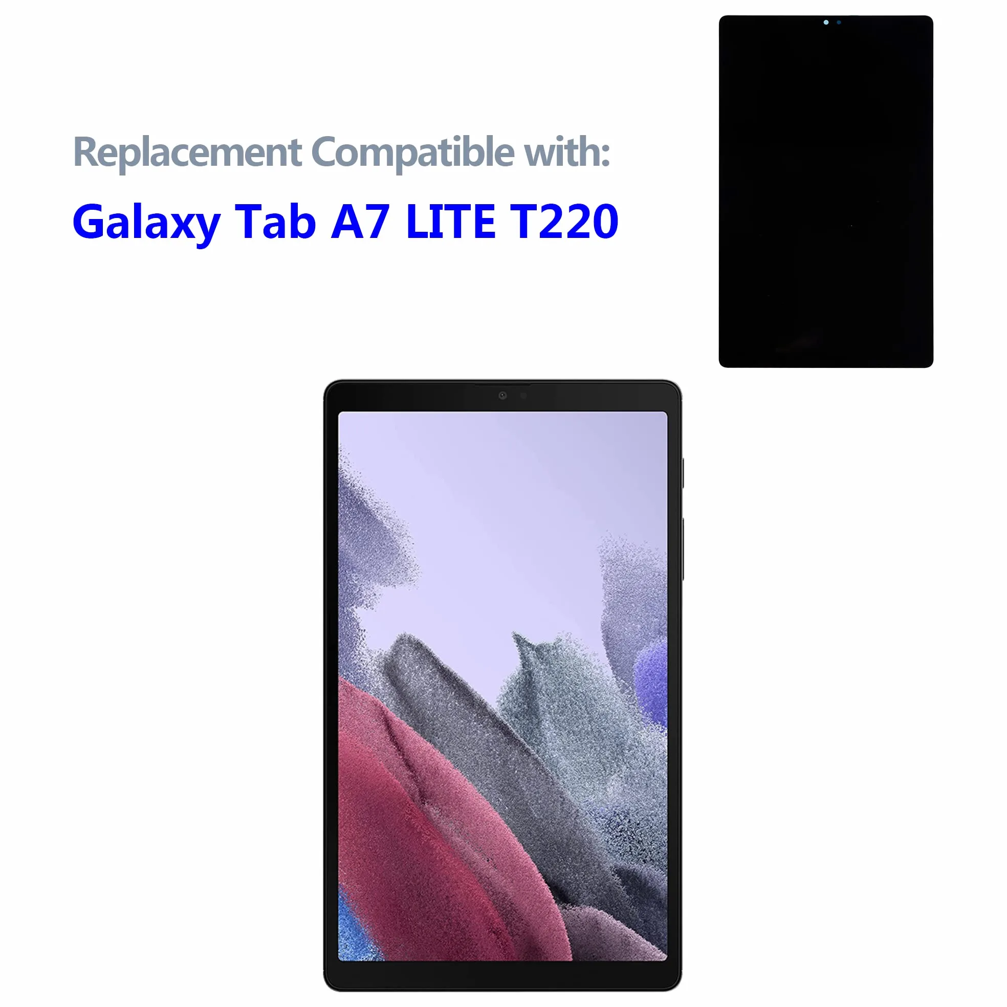 Display LCD compatibile con Samsung Galaxy Tab A7 Lite SM-T220 da 8,7 pollici (senza cornice) Touch Screen Replacement + strumenti