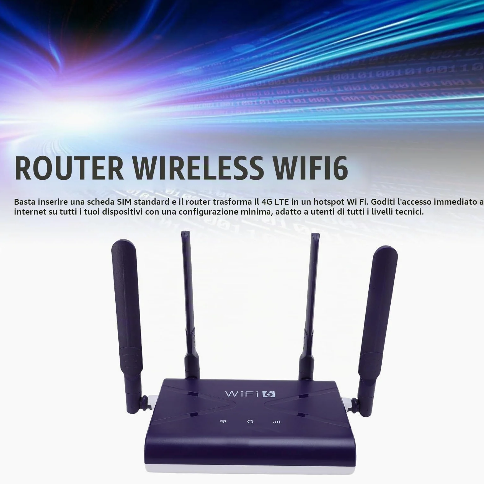 Dpofirs Router da Gioco WiFi 6, Router 4G 5G LTE con Slot per Schede SIM Fino a 32 Dispositivi, Adattatore di Rete Wireless Ad Alta velocità da 300 Mbps per PC per Laptop Telefonico
