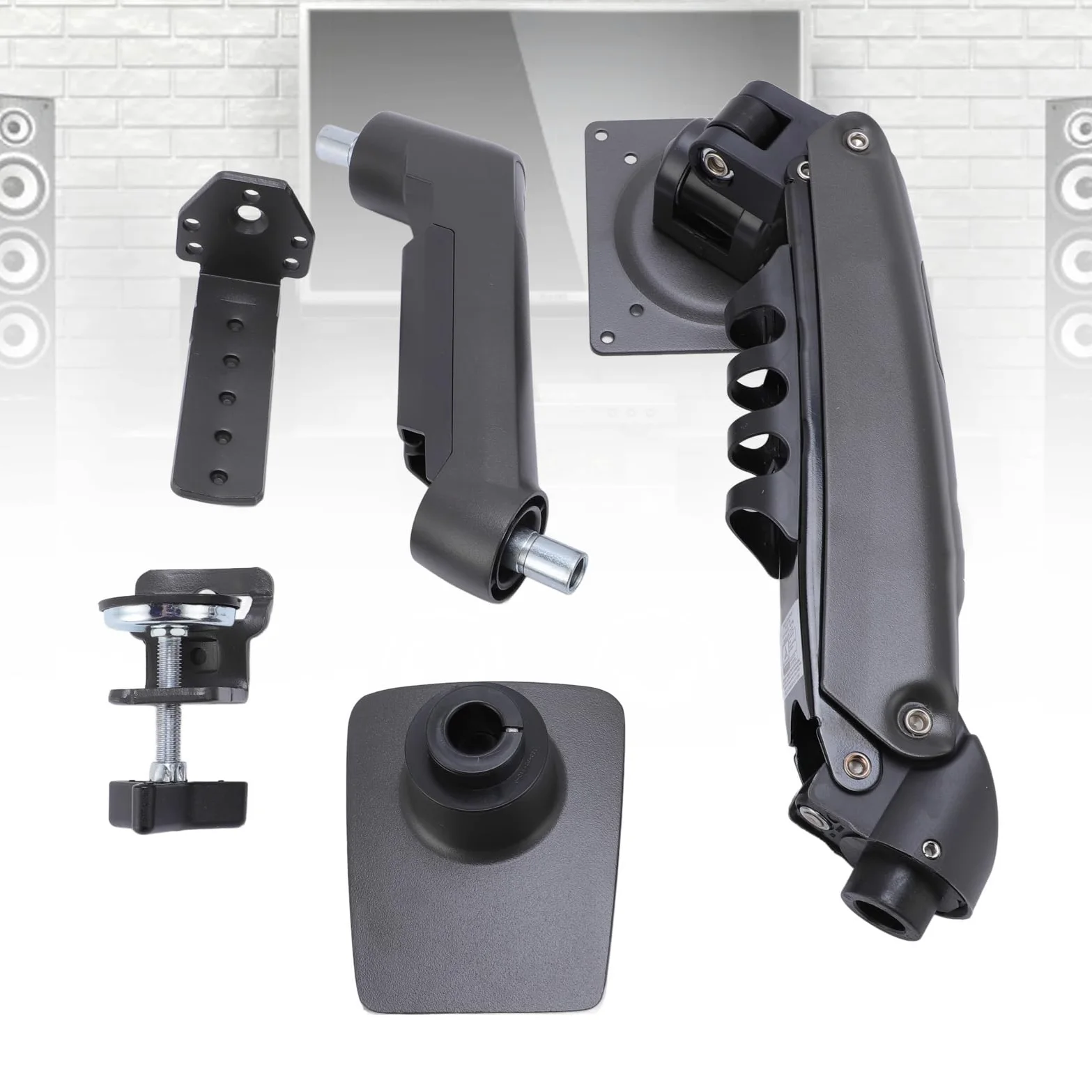 Jiawu Supporto Versatile per Schermo Computer Regolabile per Schermi da 17-30", Angoli di Visione Migliorati per Professionisti e Giocatori, Struttura Leggera in Alluminio