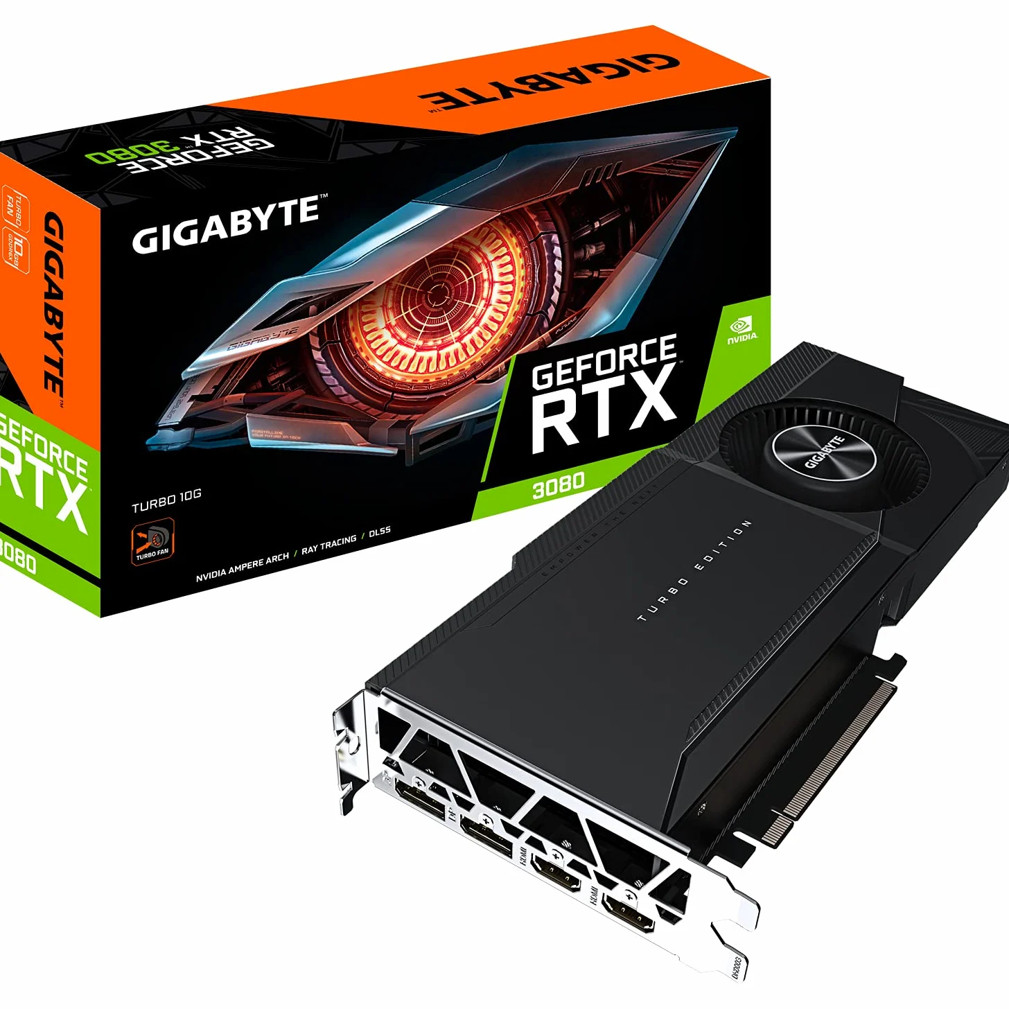 Gigabyte VGA RTX 3080 TURBO 10G (REV. 2.0) NVIDIA 10 GB GDDR6X GEFORCE