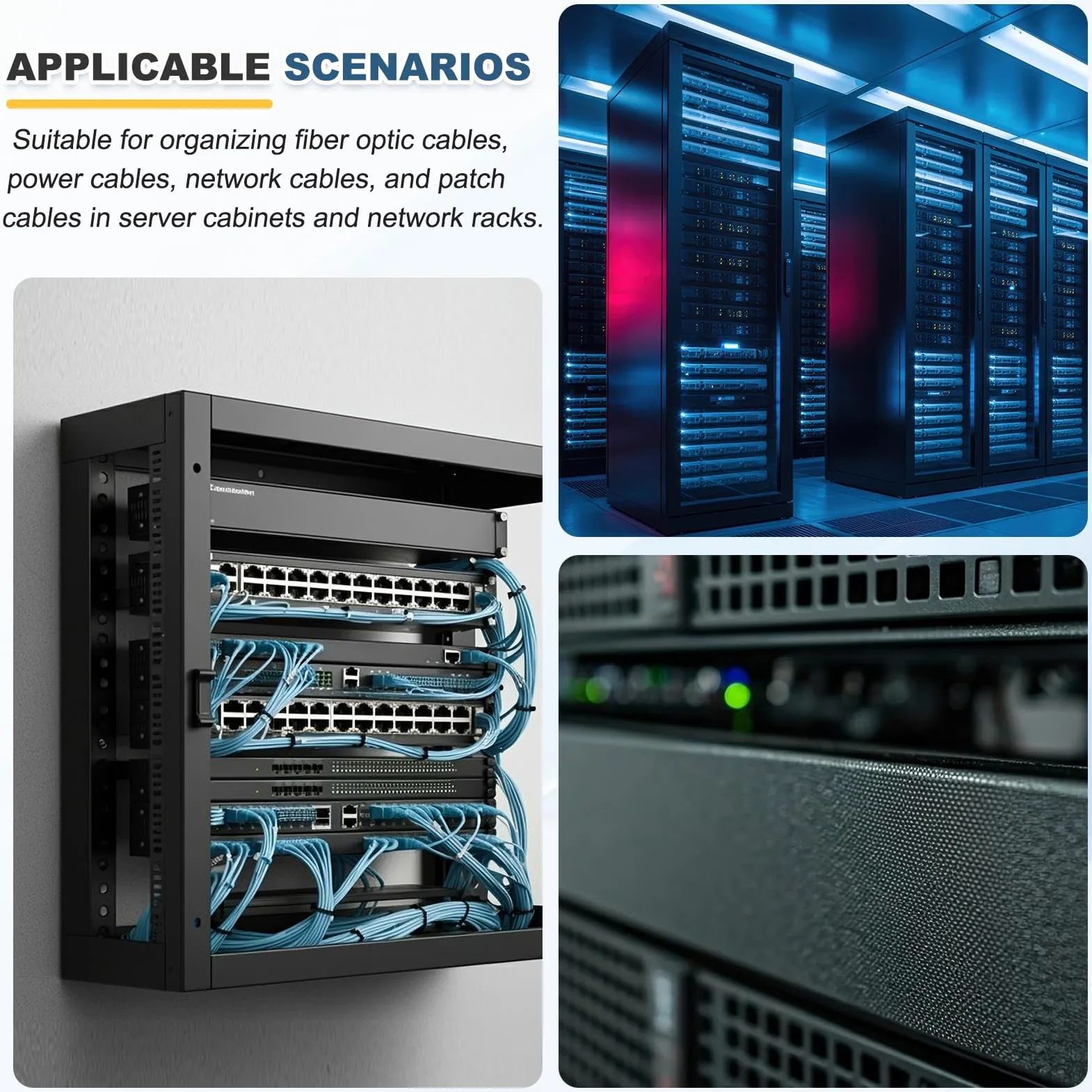 2 Set Pannelli Vuoti 3U, Kit Pannelli Di Riempimento Montaggio Rack Metallico Con Viti E Dadi Per Accessori Cavi Armadio Rack Server Rete 19 Pollici, Nero