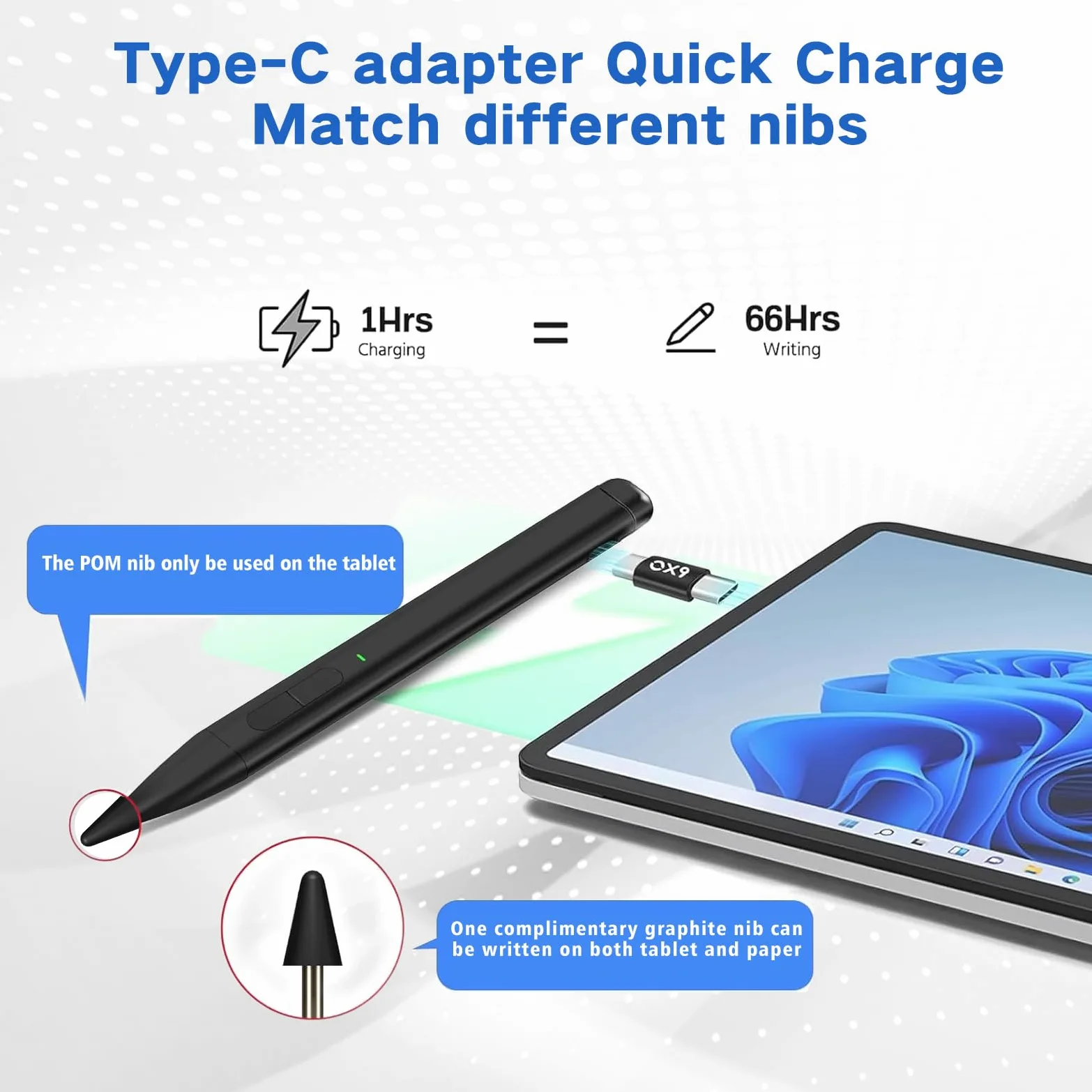 Slim Pen 2 per Microsoft Surface con pressione 4096, gomma e clic destro, Palm Reject, pennino in grafite, per Surface Pro 12/11/10/9/8/7/6/5/4/X, Surface Go 4/3/2, Book 3/2/1, Laptop1-6, Surface