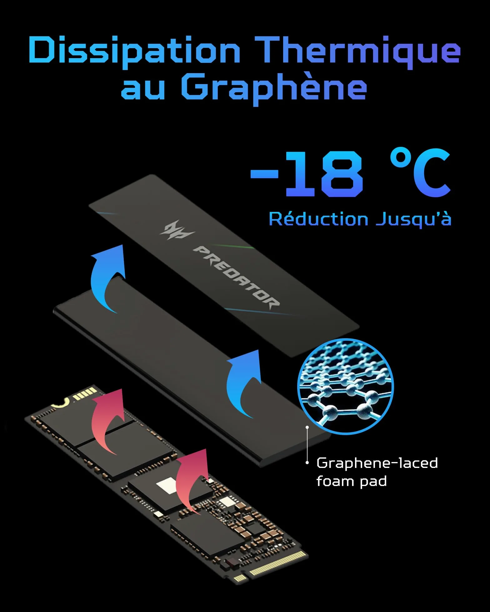 Acer Predator GM7000 Unità SSD interna da 2 TB: M.2 2280 PCIe NVMe Gen4x4 con cache DRAM, fino a 7400 MB/s di riproduzione, SSD interno per laptop e desktop, compatibile PS5