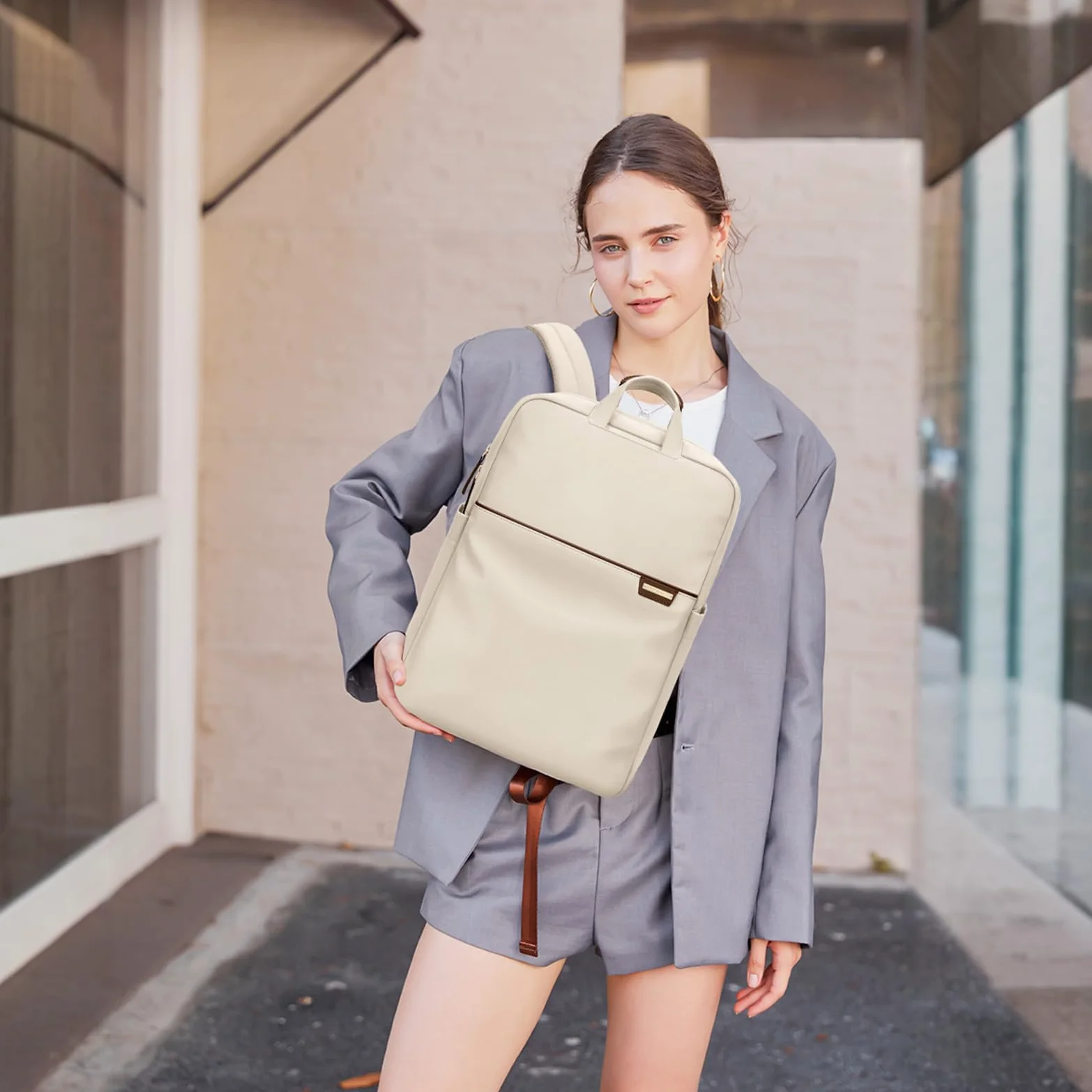 Zaino Porta PC Donna,Multifunzione 17.3 Pollici Zaino Donna Antifurto Zaino Scuola Zaino per Computer Zaino da Viaggio,Borse da Cabina per Easyjet, Zaino per Università