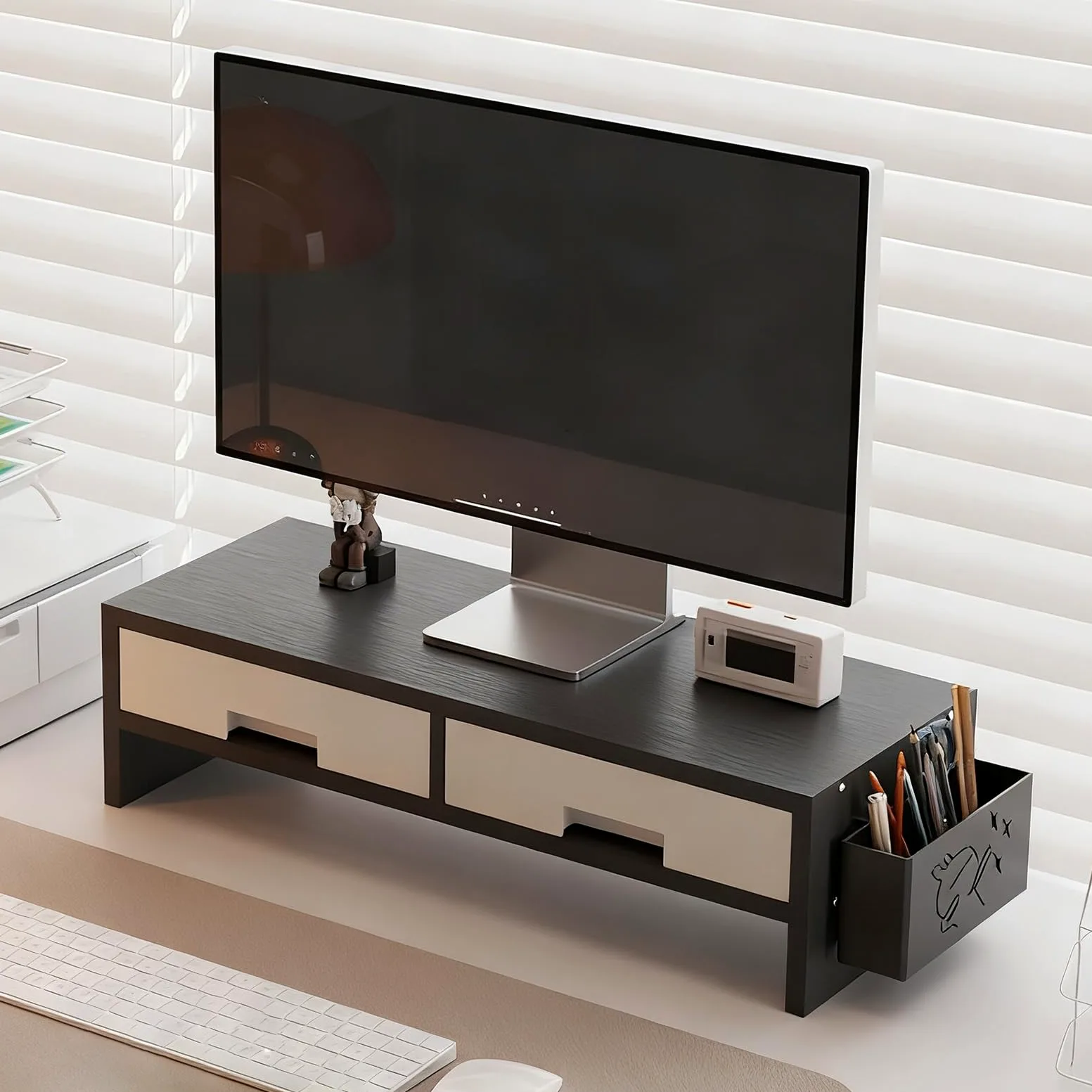 Supporto Alzamonitor Supporto Robusto Con Estensione Regolabile E | Alzatore Monitor Per Scrivania Computer Per Famiglia E Casa Uso Interno Studio Camera Da E Stanza