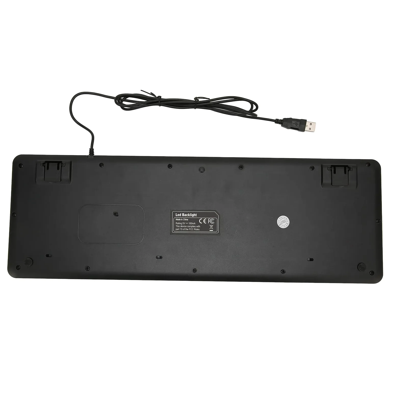 Tastiera con Stampa di Grandi Dimensioni Lettere Grandi in Grassetto Design Ergonomico per Anziani Non Vedenti Biblioteche Retroilluminazione a LED Bianca USB Cablata