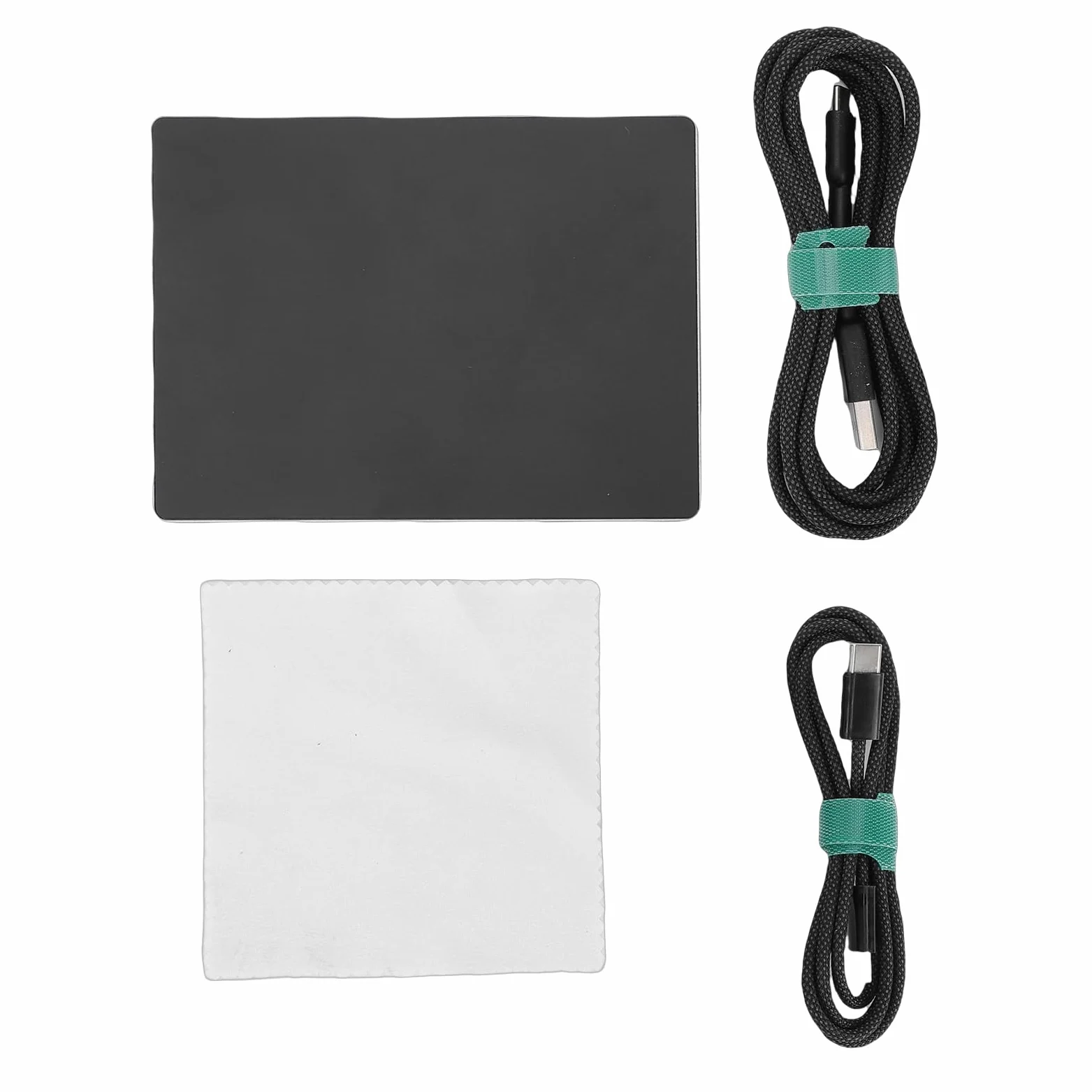 Mouse Touchpad Portatile Trackpad USB Cablato Grande e Sottile in Lega di Alluminio con Gesti Multipli per Computer Desktop Laptop, Ampia compatibilità e Comodi Sinistro/destro (Nera)