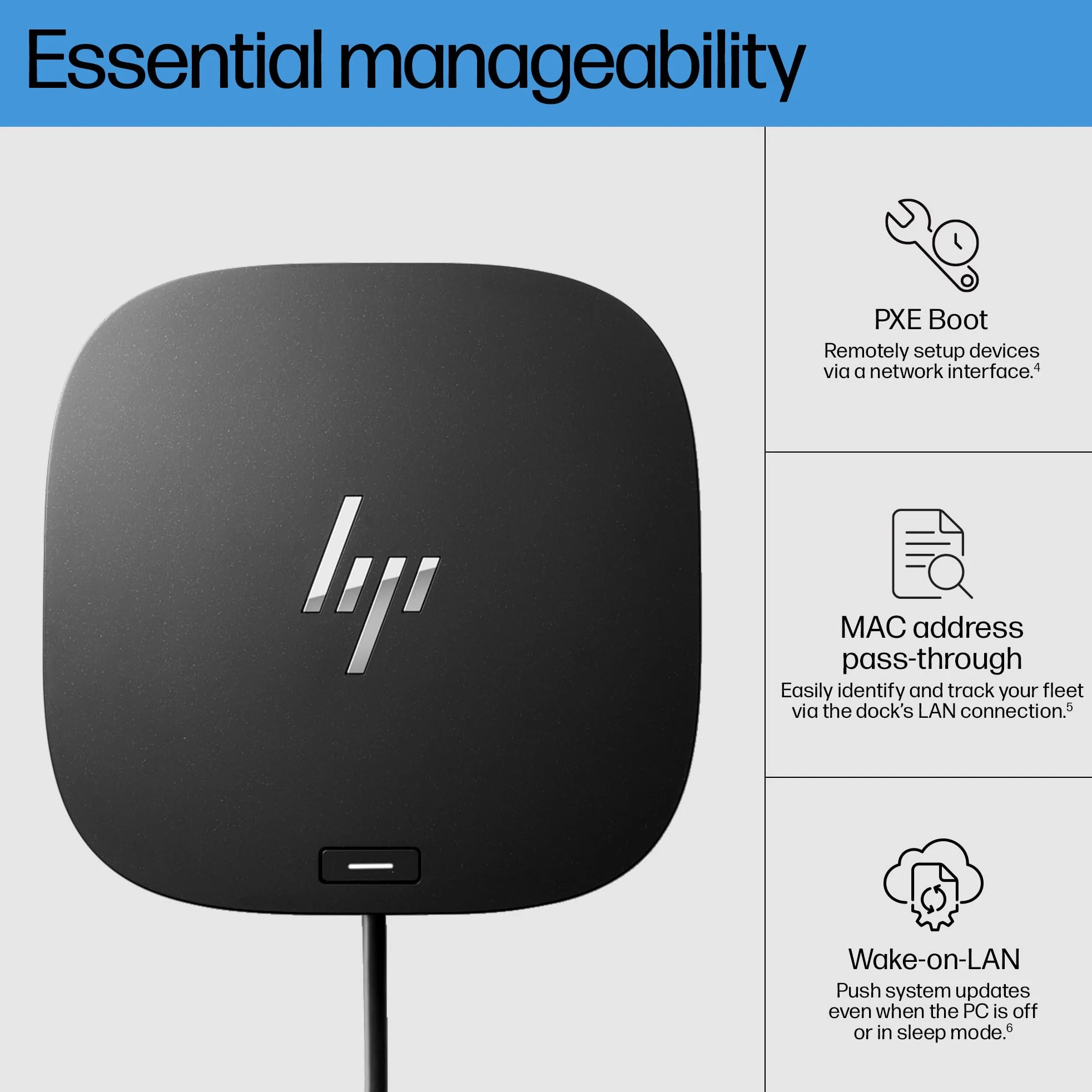 HP Adattatore USB-C Dock G5-11-in-1 per laptop, PC e notebook abilitati USB-C e Thunderbolt, cavo singolo per ricarica, rete o trasferimento dati, ideale per la gestione sicura e remota