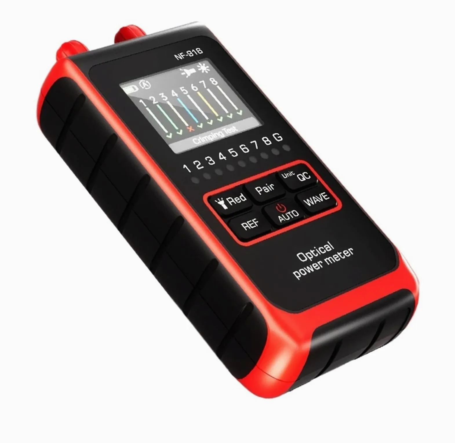 Tester per cavi di rete, NF-916 Tester for fibra ottica 4 in 1 Misuratore di potenza VFL REF FC SC ST Localizzatore visivo guasti Display LCD Strumenti rete