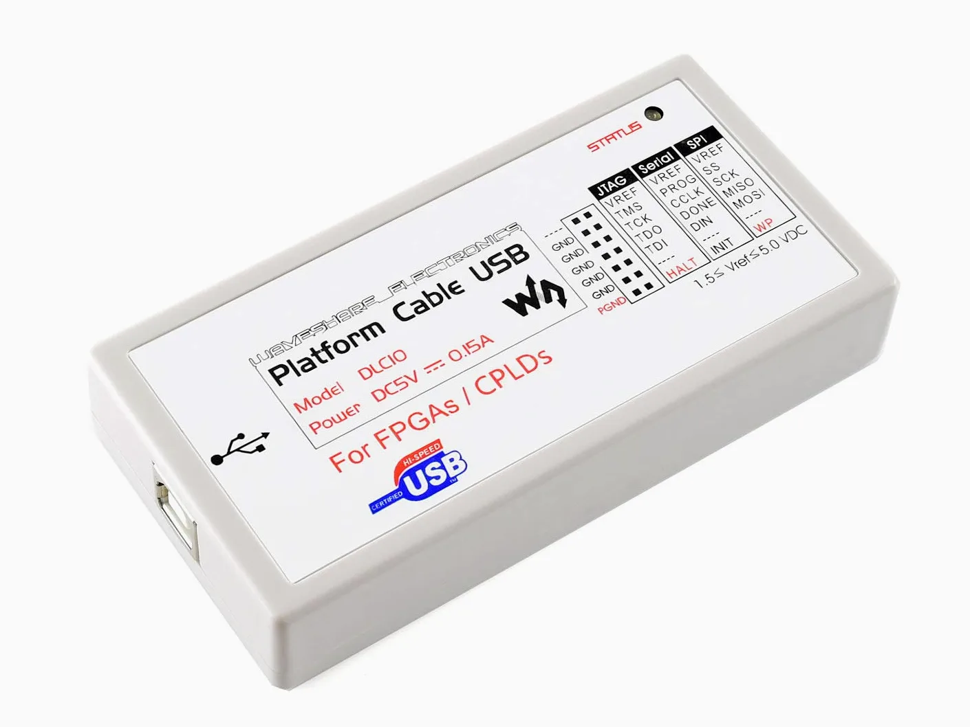 Waveshare XILINX JTAG Download Debugger Compatible XILINX Platform Cable USB FPGA CPLD in-Circuit Debugger Programmer