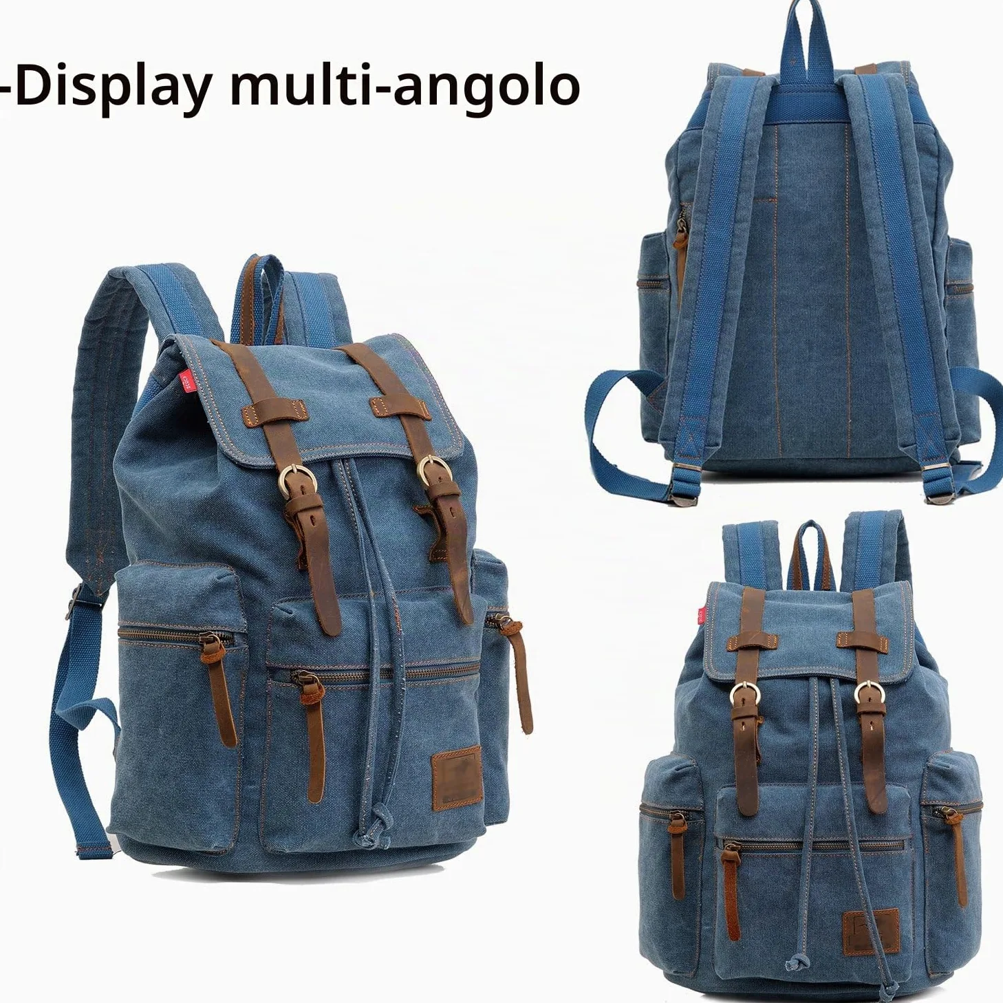 FANDARE Retro 15.6 Pollici Portatile Laptop Notebook Zaino Studente Zaino di Viaggio Viaggi Esterno Scuola Borsa a Zainetto Daypack Tela