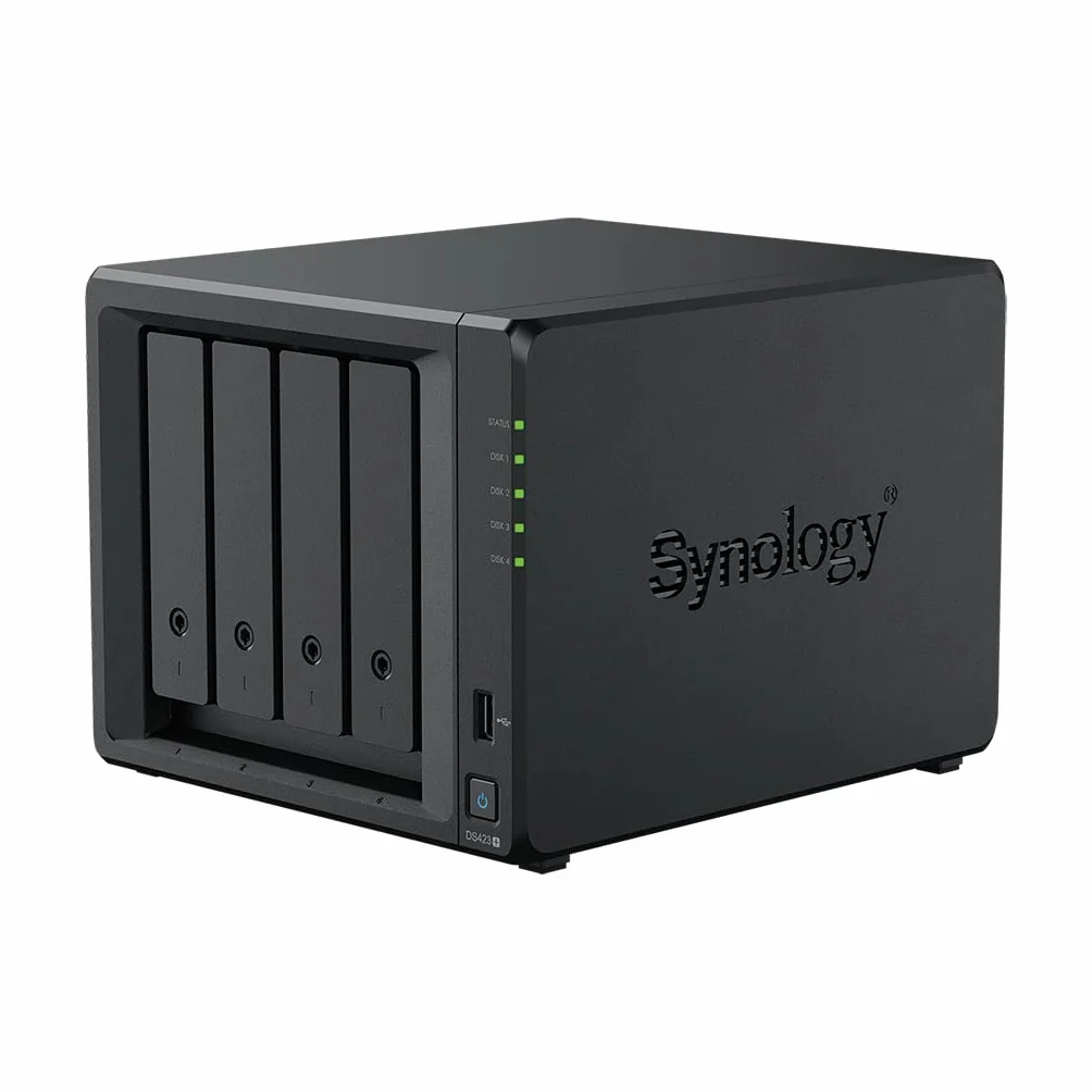 Synology DS423+ - NAS a 4 bay (Intel Celeron J4125 4 core 2 GB Ram 2 porte LAN RJ-45 1GbE) da 16 TB con 4 dischi WD RED Plus HDD (WD40EFZX - 68AWUN0)