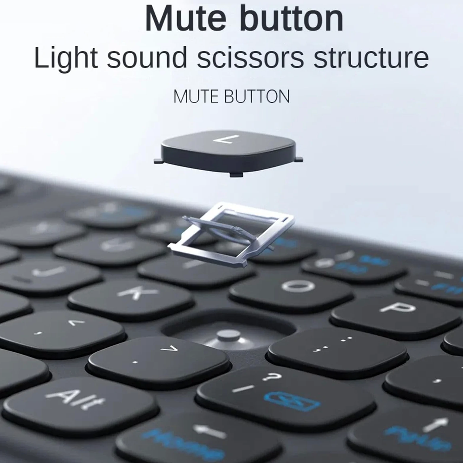 Zunate Tastiera Pieghevole Tascabile, Tasti a Grandezza Naturale da 65 Tasti Tastiera Pieghevole Ultra Sottile a 3 Pieghe con Touchpad Grande Trackpad Portatile da Viaggio per Tablet