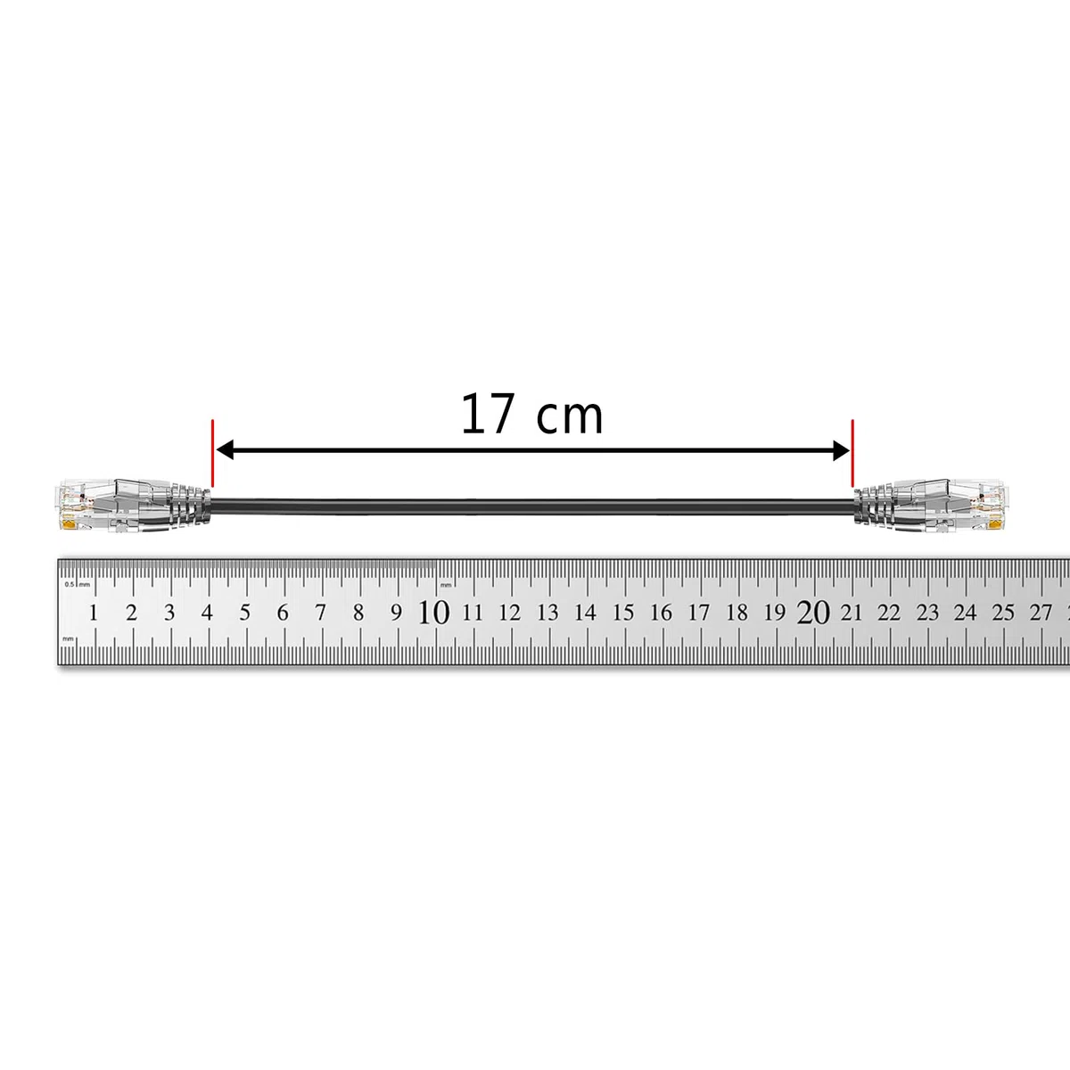 Ercielook Cavo patch Cat6a 0,25 m (12 unità) - Cavo di rete Cat6a ad alta velocità 10 Gbps 550 MHz, cavo Ethernet corto in rame puro 28 AWG per pannello patch/cabinet di rete
