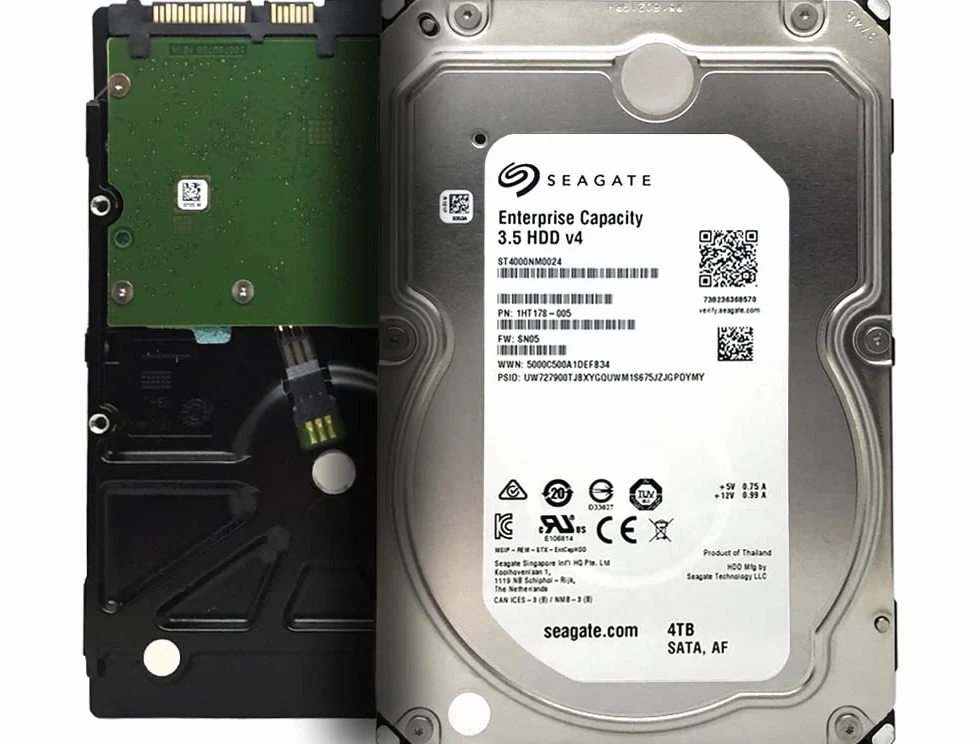Seagate Enterprise Capacity 4TB disco rigido interno ST4000NM0024 3.5" HDD SATA 6Gb/s 7200RPM 128MB Cache