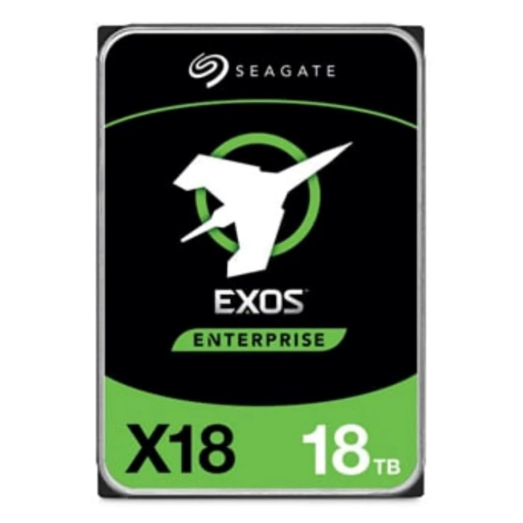 Seagate Exos X18, 18TB, Hard Disk Interno, HDD, SAS, Classe Enterprise, CMR 3,5", Hyperscale SATA 6GB/s, 7.200 RPM, 512e, caching avanzato (ST18000NM000J)
