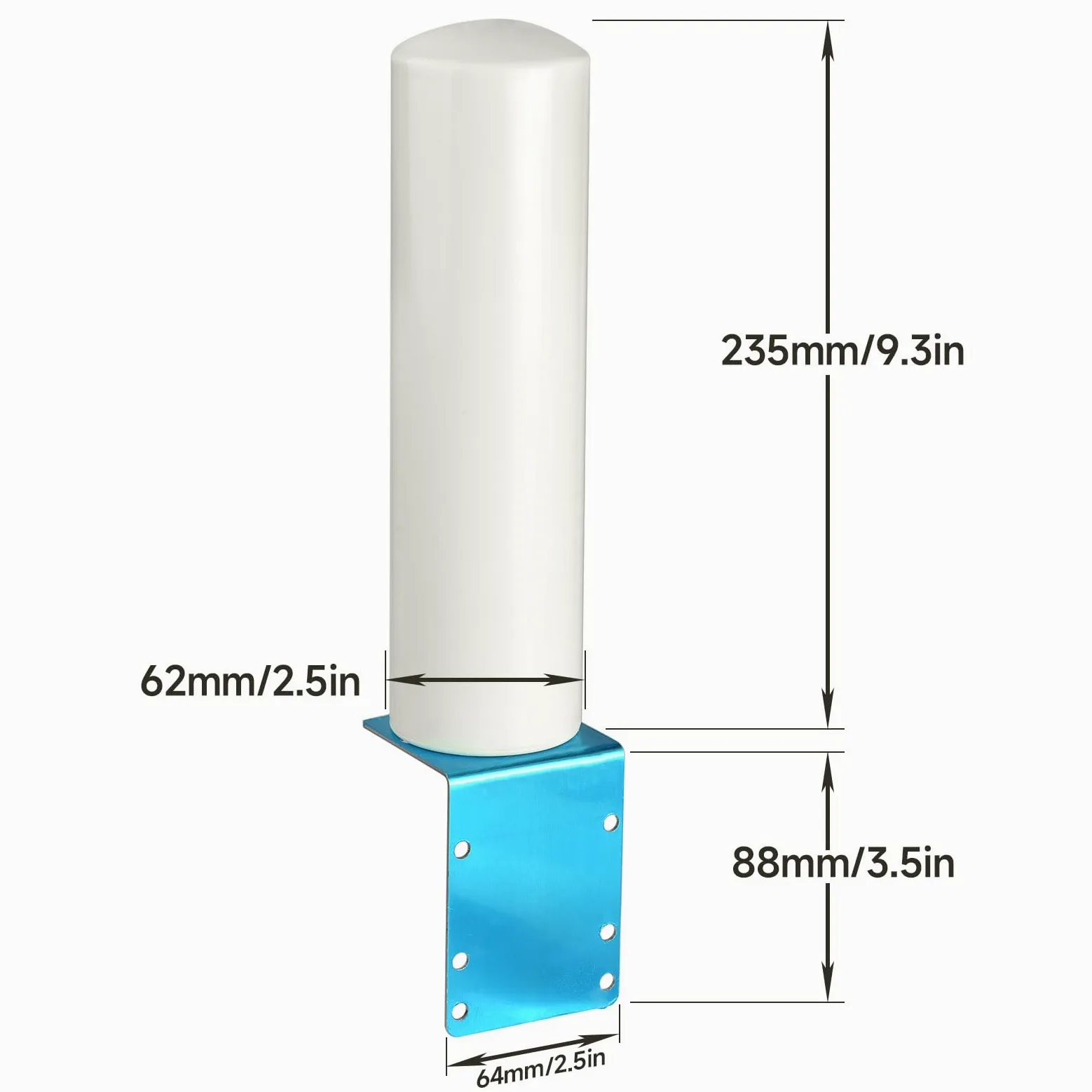 Superbat Antenna 4G Esterna 698-2700MHz 12DBi Omnidirezionale Antenna a Barile Esterna Connettore N Femmina Per 4G LTE Segnale Booster Router Casa Ufficio Veicolo Segnale Booster