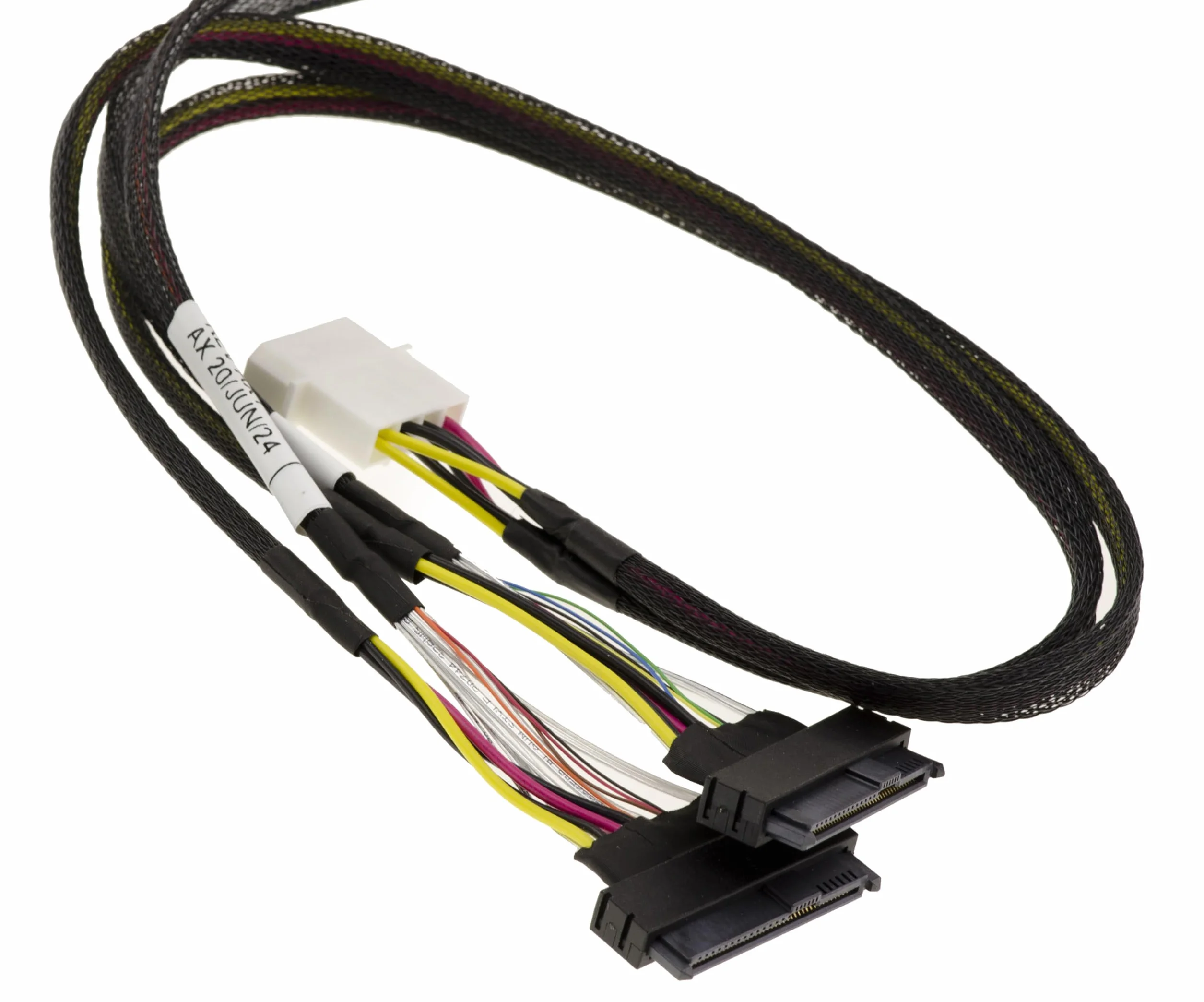 KALEA-INFORMATIQUE Cavo PCIe 5.0 con connettori MCIO 8i 74 pin a 2x SFF-8639 68 pin U2 U3 lungo 80 cm.