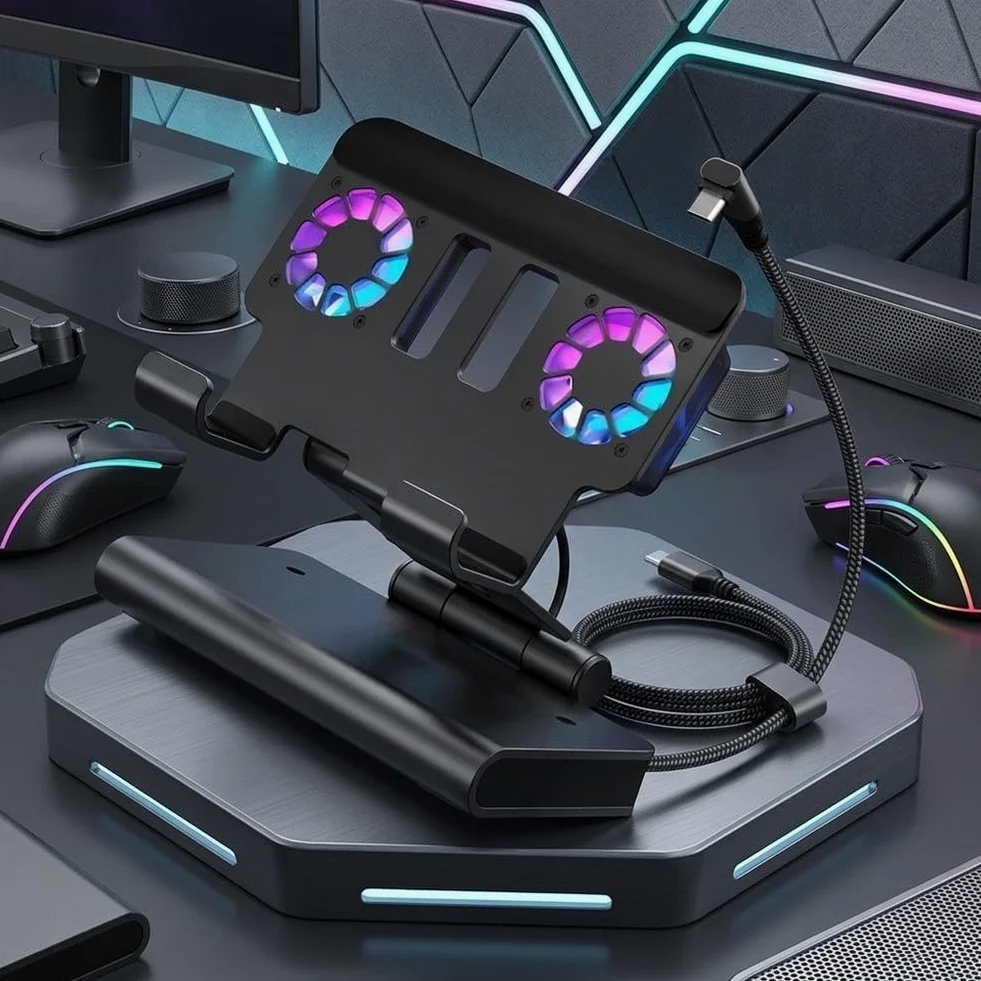 Raffreddamento per OneXPlayer con doppia ventola di raffreddamento 4K per | Doppia ventola da 6000 giri/min, previene il surriscaldamento, gioco intenso per sessioni, funzionamento silenzioso