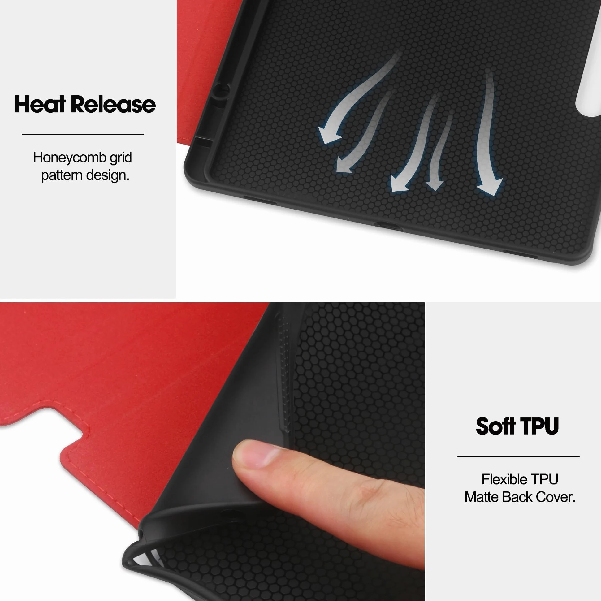 Custodia protettiva per tablet PC in pelle di alta qualità, custodia per tablet compatibile con Samsung Galaxy Tab S9 Plus 12,4 pollici 2023 X810/X816B/X818U Funzione sleep/wake, guscio protettivo a