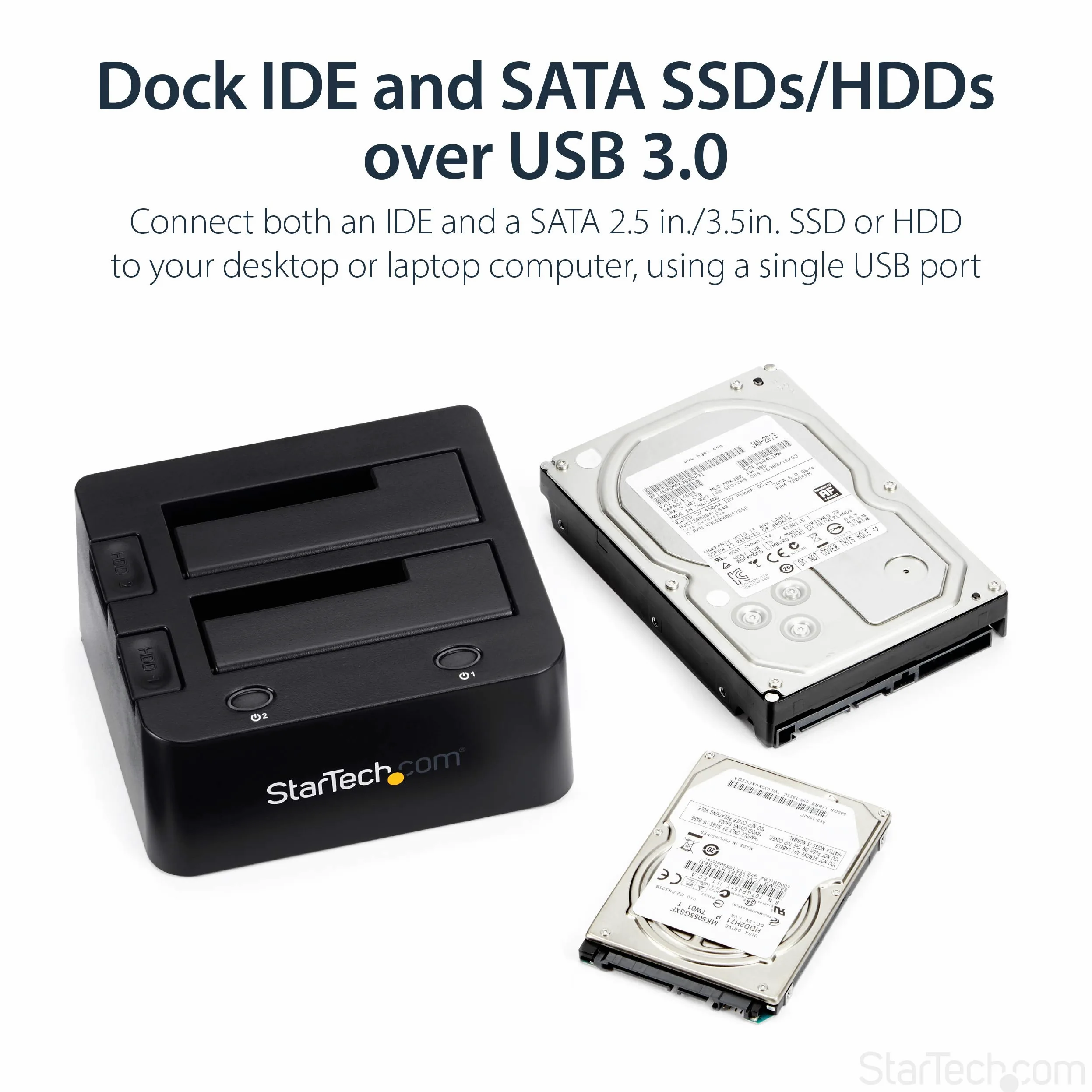 Startech.Com Docking Station Universale USB 3.0 per Hard Disk 2.5/3.5In Ide/Sata Iii con Uasp, 6.4 Cm/8.9 Cm