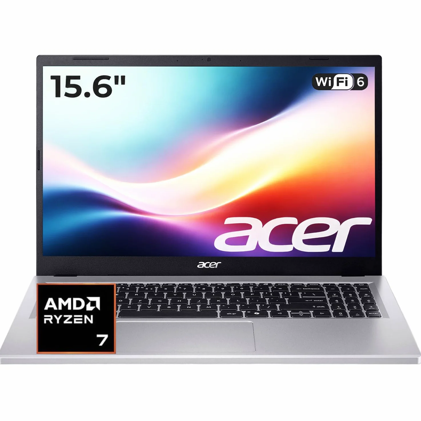 Acer Aspire 3 Premium Laptop | CPU AMD Ryzen 7 7730U | Display FHD da 15,6 pollici | Tastiera retroilluminata | 64 GB di RAM | SSD da 1 TB | Win 11 Pro | Argento puro | Scuola, affari e produttività