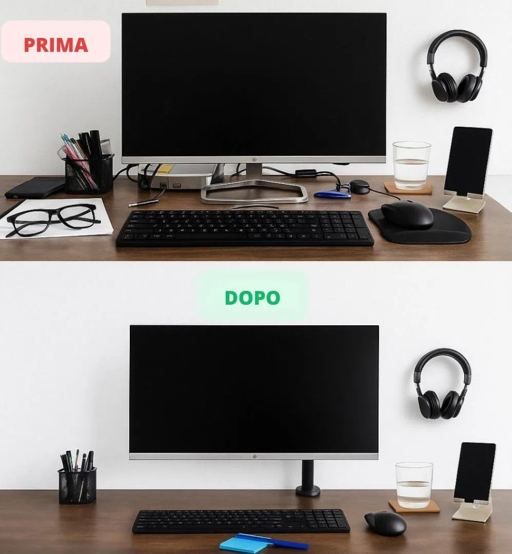 Adattatore VESA compatibile con monitor HP22F, 22ER, 22ES, 22EB, 22EA – 23ER, 23F, 23ES, 23EB, 23EA – 24F, 24ER, 24ES, 24EB, 24EA – 25F, 25ER, 25ES, 25EB, 25EA – 27F, 27ER, 27ES, 27ES, 27ES