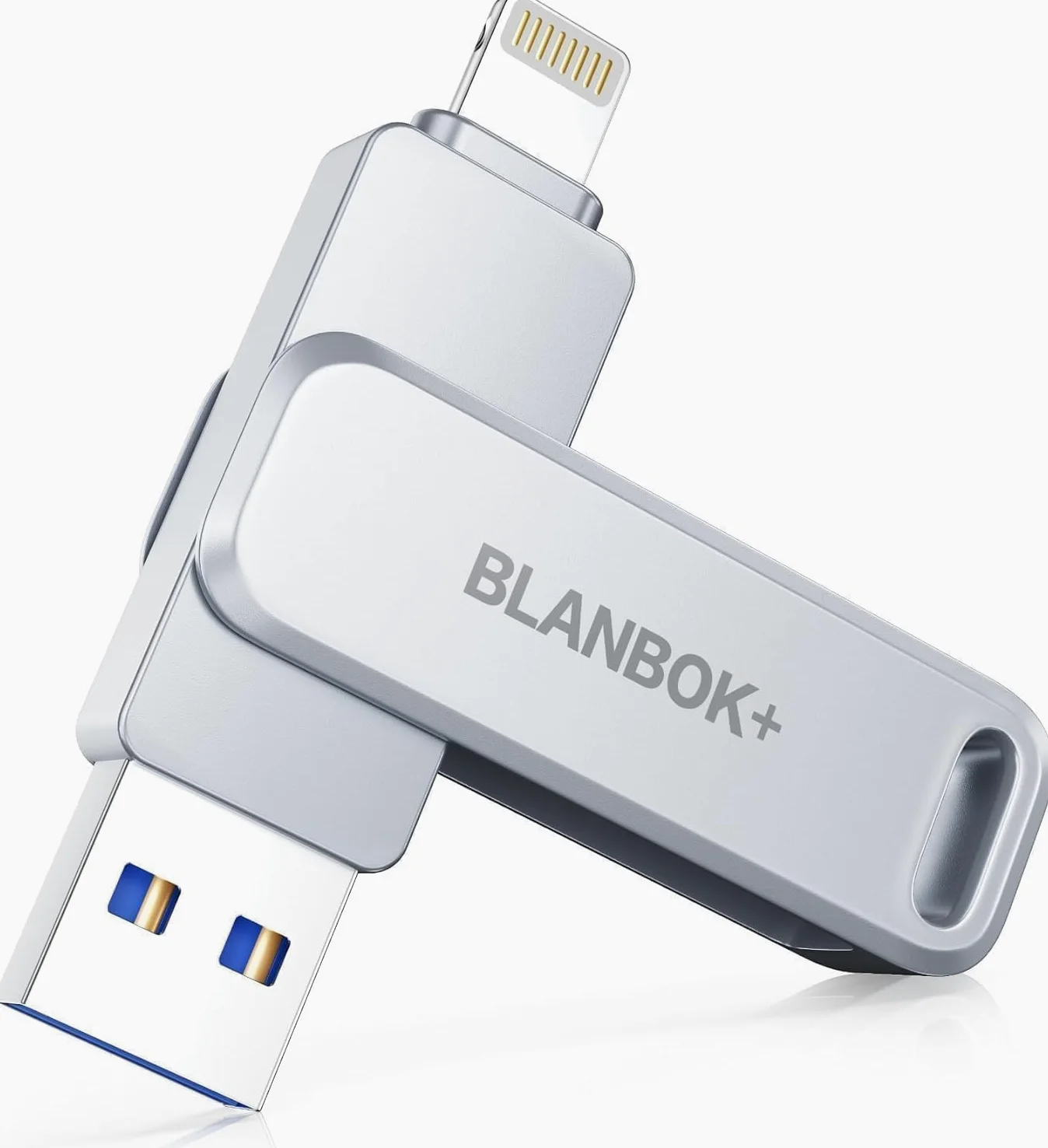 Memoria flash 3 in 1 certificata MFi per iPhone, chiavetta USB, trasferimento foto, unità di archiviazione per iPhone/iPad/Android/PC (Rose, 256 GB)