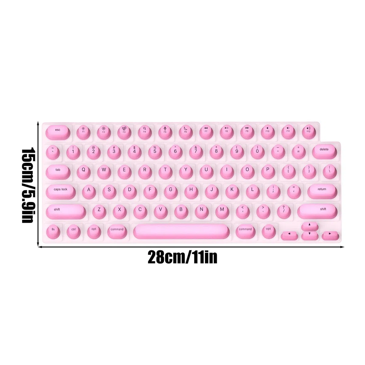 Skin - Cover protettiva per tastiera con unghie lunghe, in silicone rialzato, impermeabile, per donne, ragazze, signore, , scrittori, digitografi professionisti, scuola, casa, ufficio
