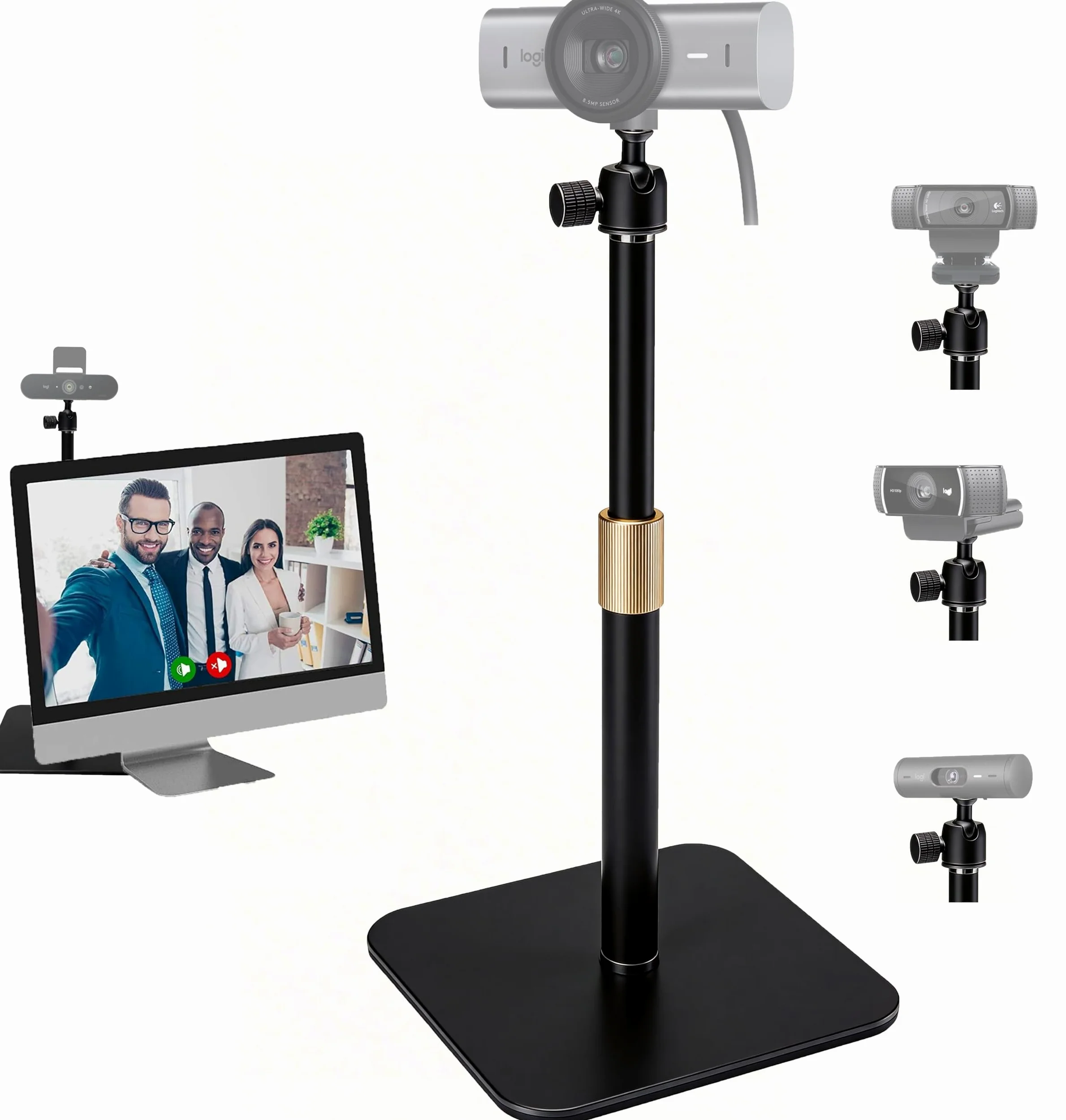Supporto da tavolo per webcam Logitech MX Brio 4K, Brio 4K, Brio 500, C920s, C920