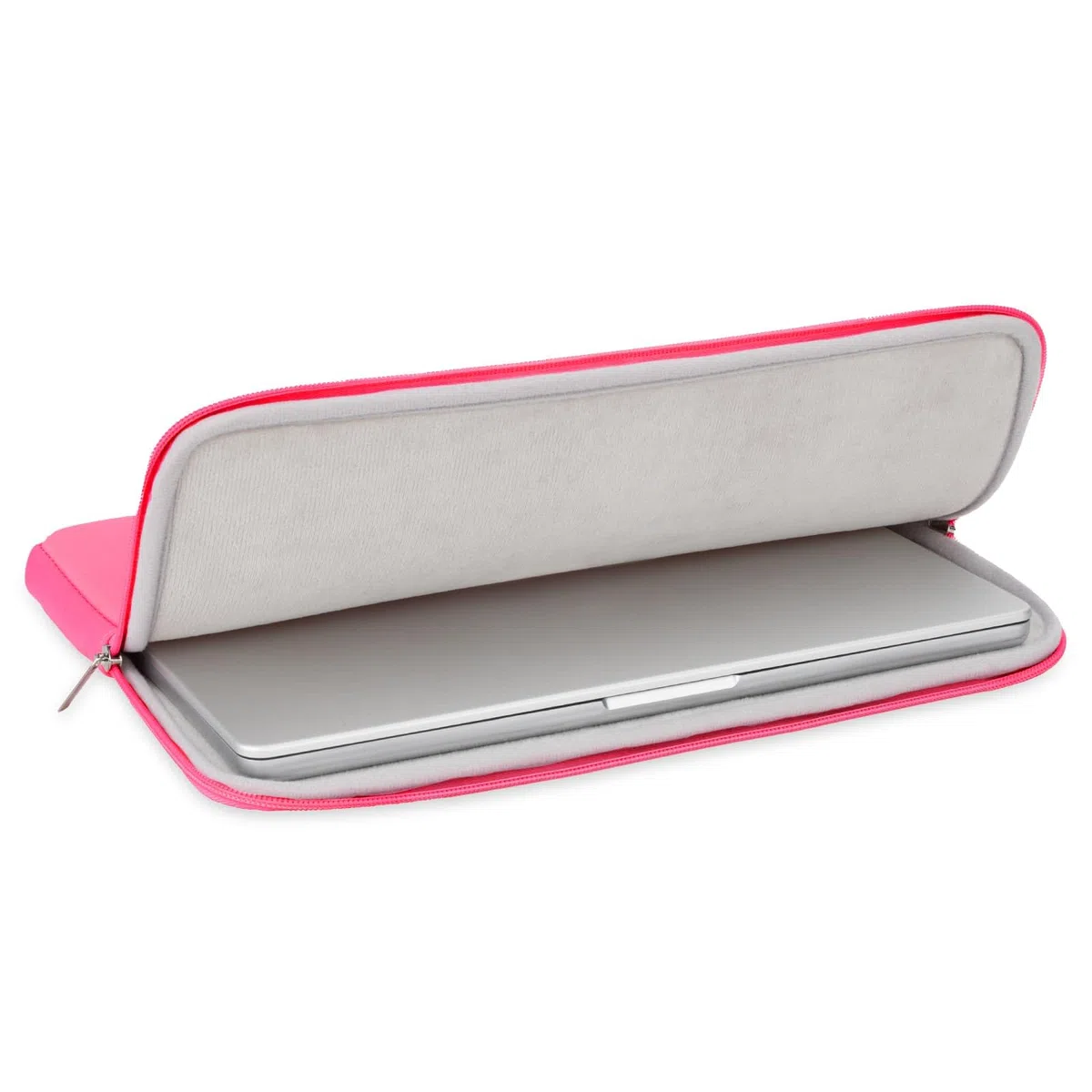 RAINYEAR Custodia imbottita con fodera morbida per laptop da 14 pollici, con tasca porta accessori per MacBook Air da 15 pollici M2 M3 M4 M5 e Notebook Chromebook da 14 pollici, Rosa Brillante