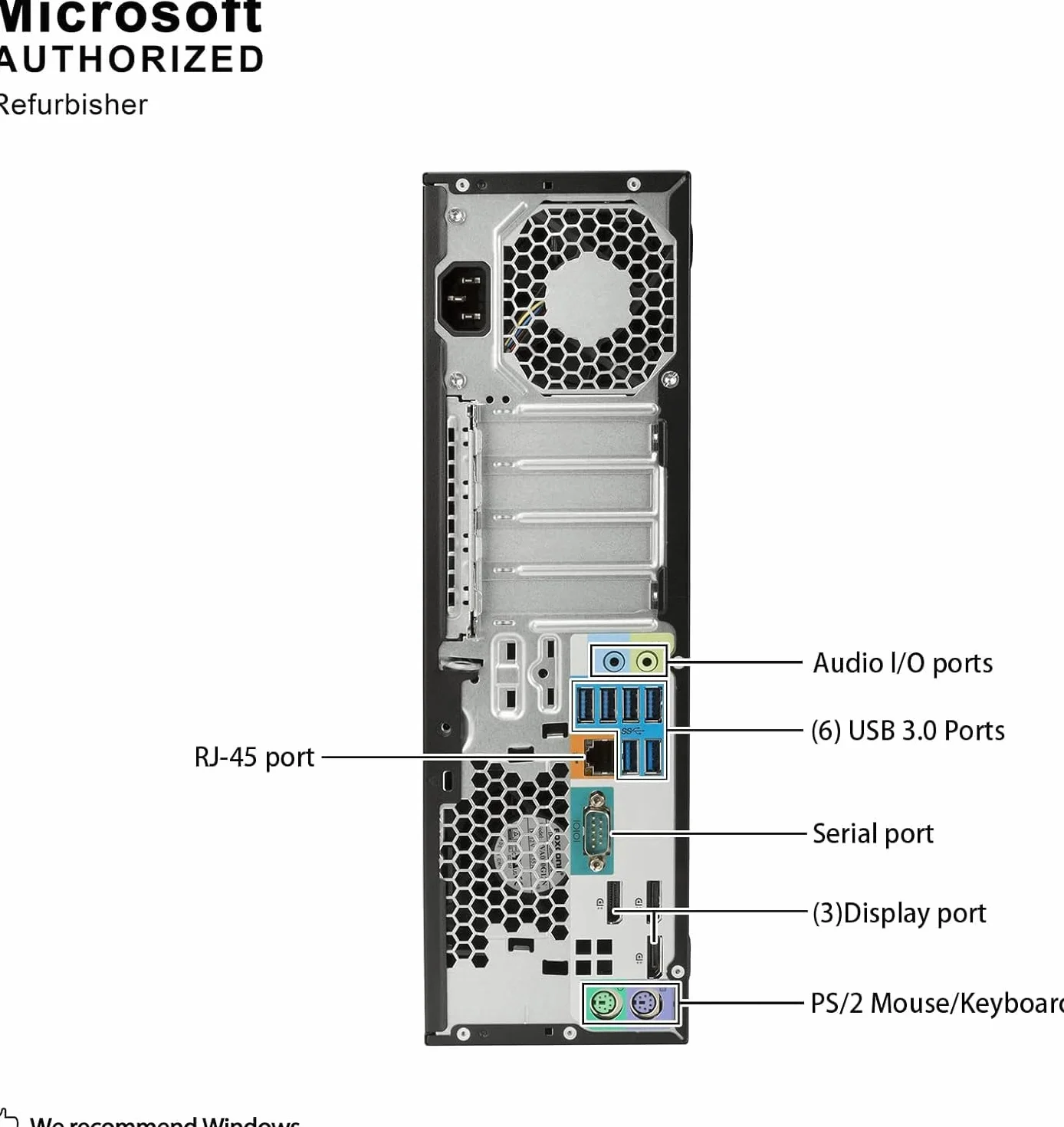 HP Z240 SFF Workstation Desktop PC, Intel Xeon E3-1230 v5, AMD Firepro W2100 2 GB, RAM 16 GB, SSD 512 GB, WiFi, Bluetooth, tastiera USA, Windows 11 Pro (ricondizionato)