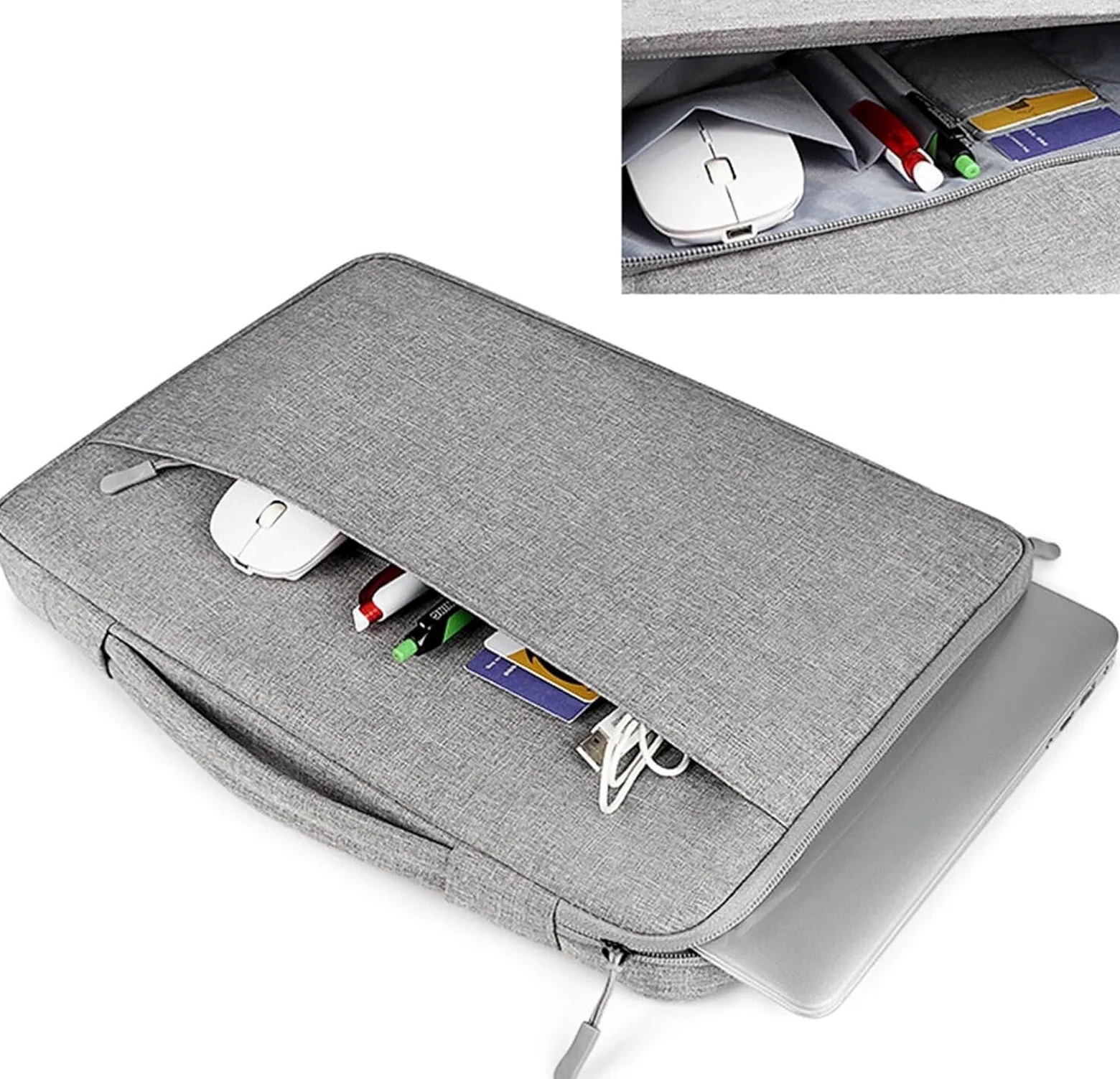 Zaino per Laptop Uffico università Scuola Custodia Protettiva per Notebook da 13,3 Pollici con Borsa per Accessori Compatibile