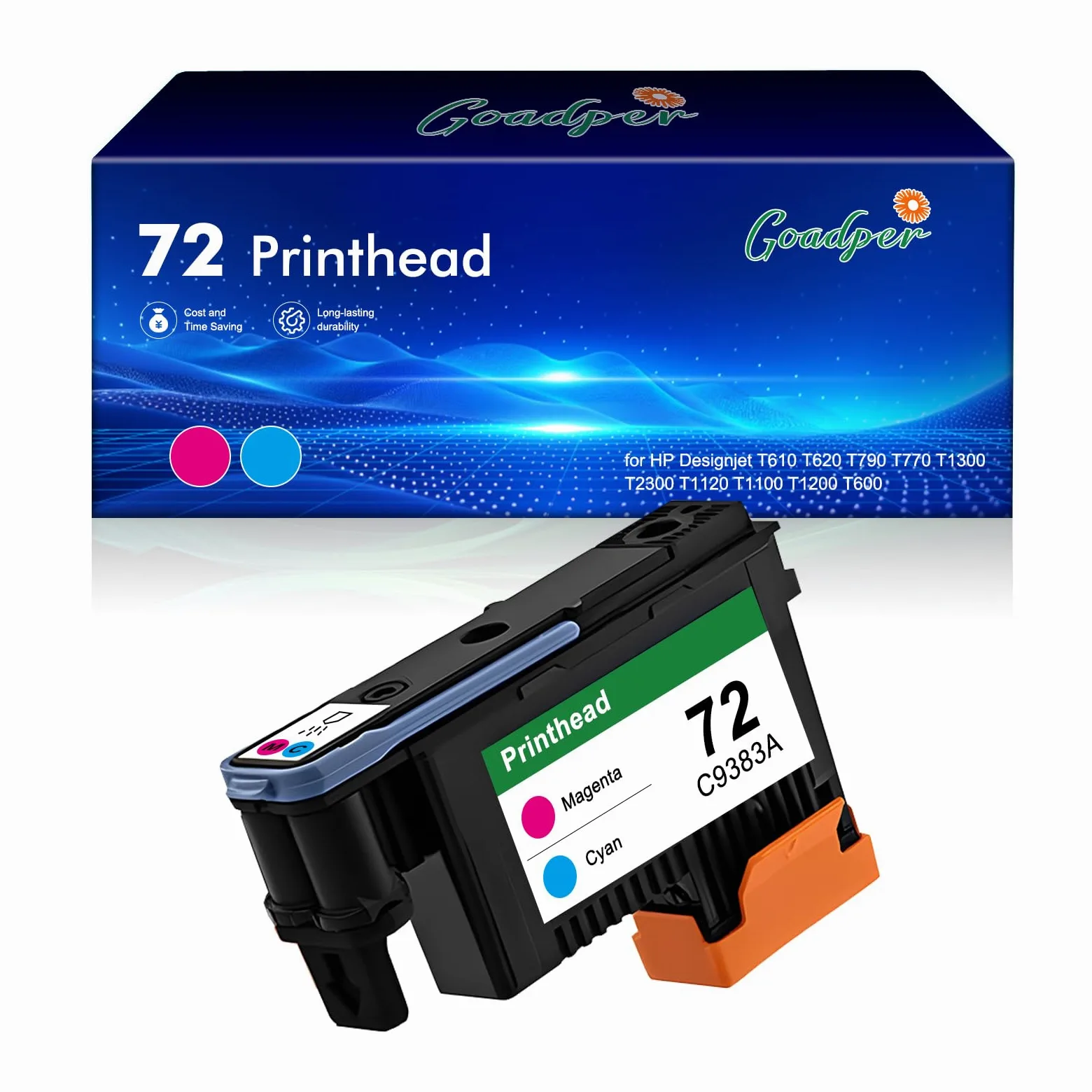 72 Testina di stampa rigenerata compatibile per HP 72 testina di stampa C9383A per HP Designjet T610 T620 T790 T770 T1300 T2300 T1120 T1100 T1200 T600 (M/C)