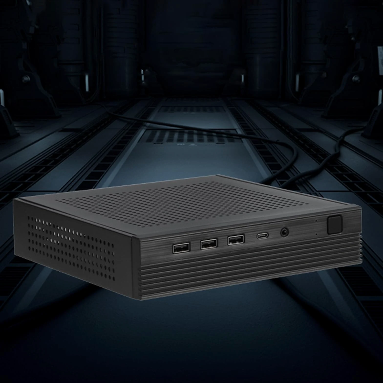 TX06 Desktop Small ITX Case Supporta schede madri DCIN sottili Risparmio spazio con raffreddamento velocità Compatibilità con montaggio