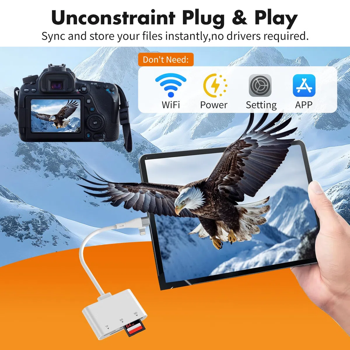 Lettore di schede XD, lettore di schede SD Lightning/USB-C per iPhone, adattatore 3 in 1 SD/TF/XD per iPhone 17/16/15/14/Macbook/Android/PC, compatibile con lettore di schede immagini Olympus xD