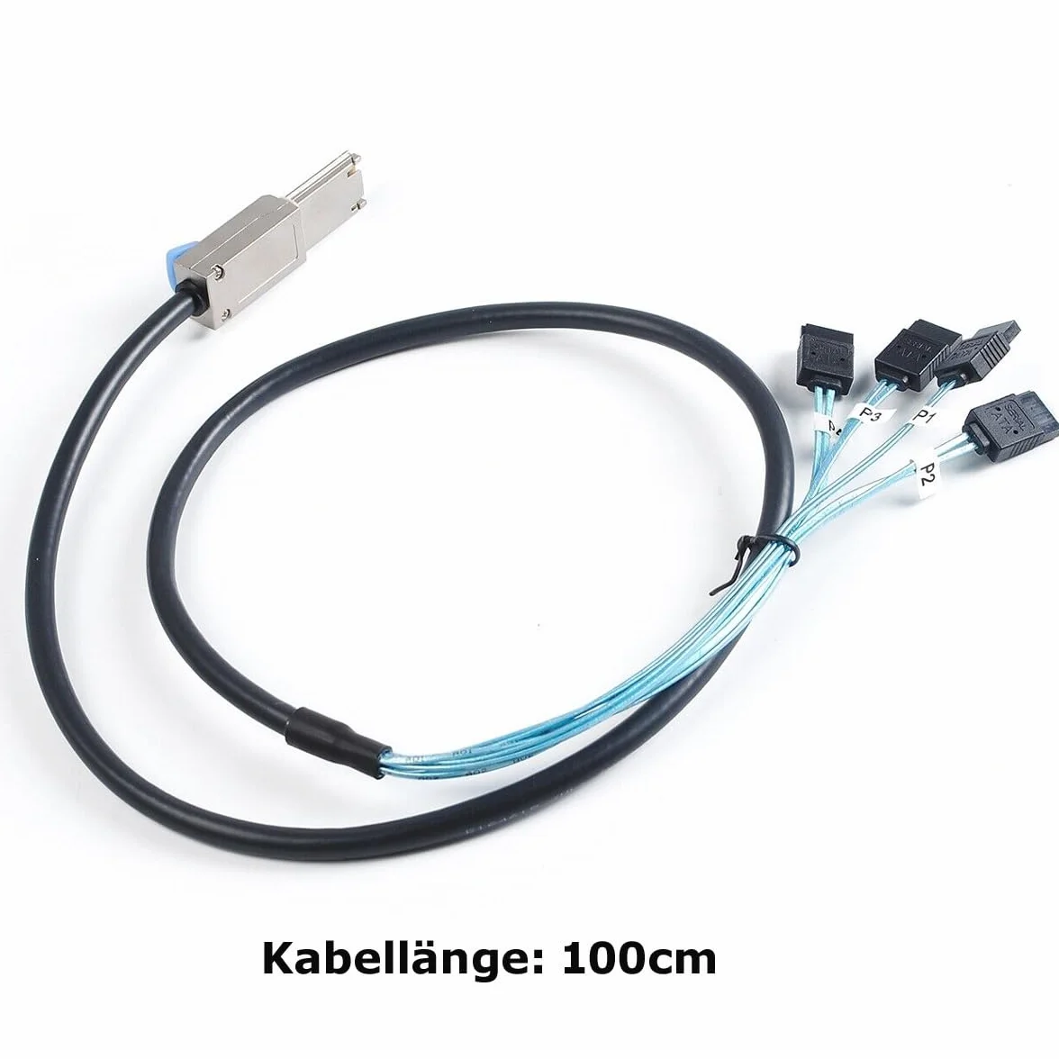 Mini SAS 26P SFF-8088 4 Cavi Splitter SATA 1m Cavo Dati per Dischi Rigidi