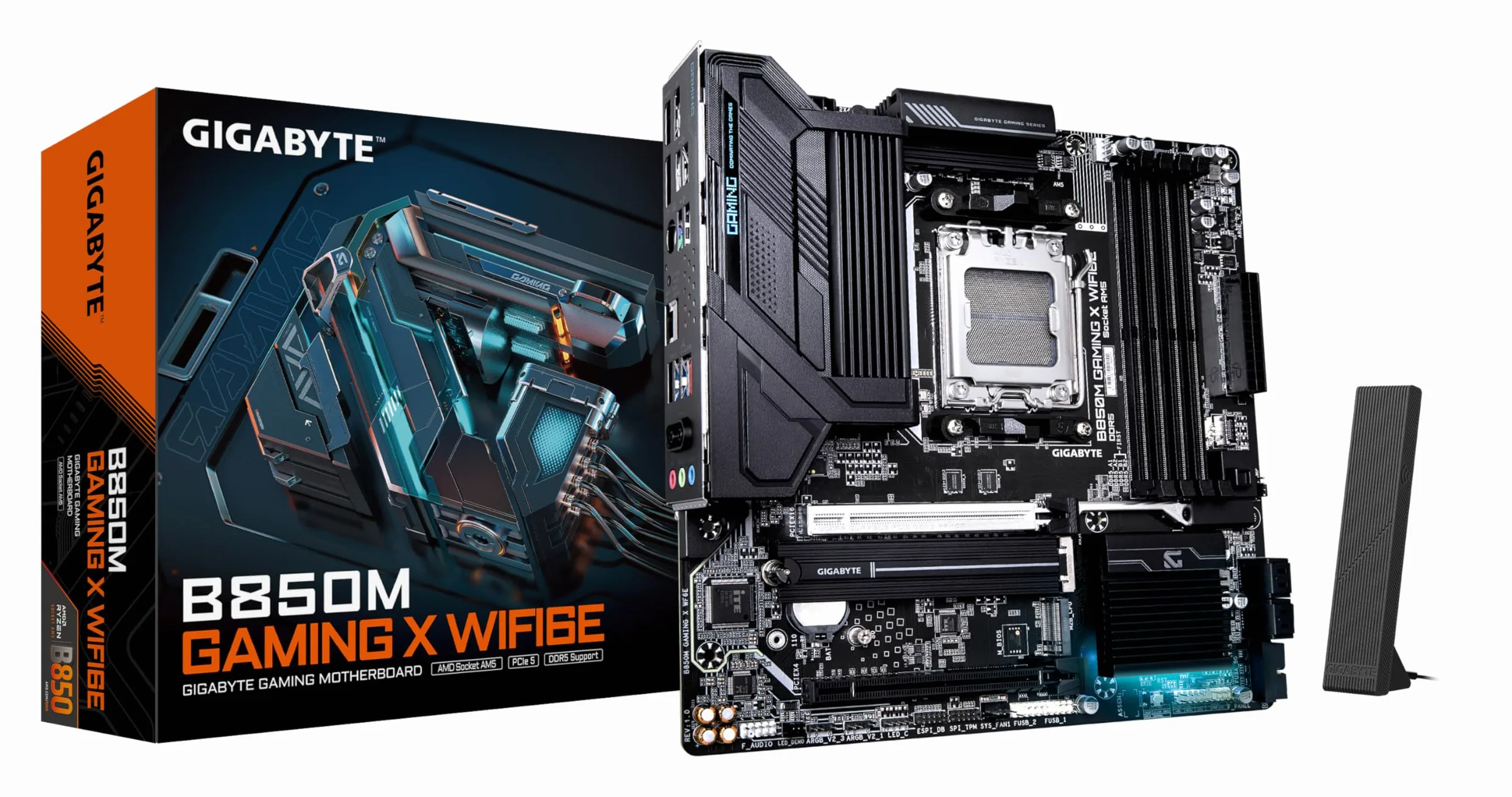 GIGABYTE B850M GAMING X WIFI6E Scheda Madre - Processori AMD Ryzen Serie 9000, VRM Digitale 10+2+2 fasi, fino a 8200MHz DDR5 (OC), 1xPCIe 5.0 + 1xPCIe 4.0 M.2, LAN 2.5, WIFI 6E, USB 3.2 Gen 2.